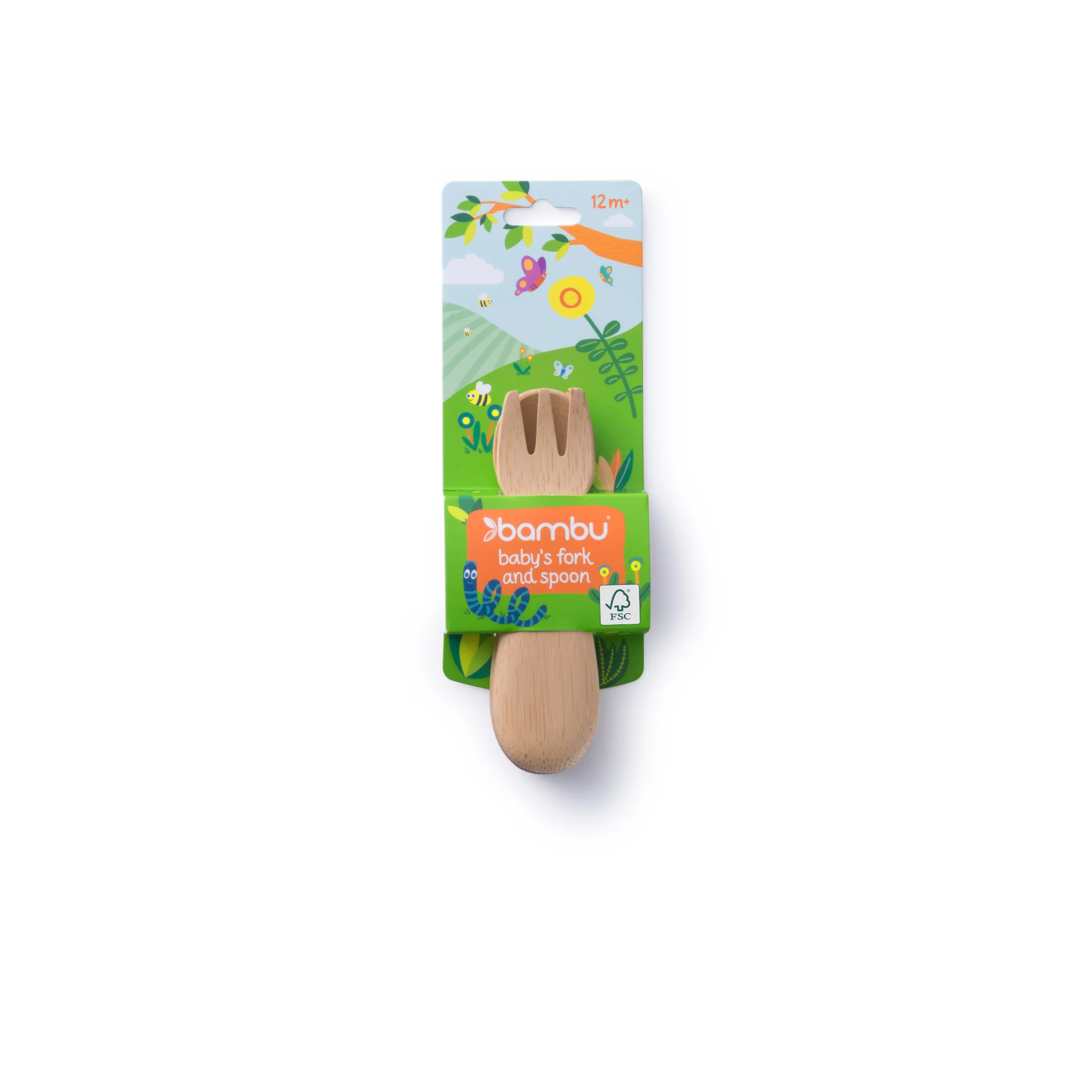 Bamboo Baby's/Toddler's Fork and Spoon Set (12M+)