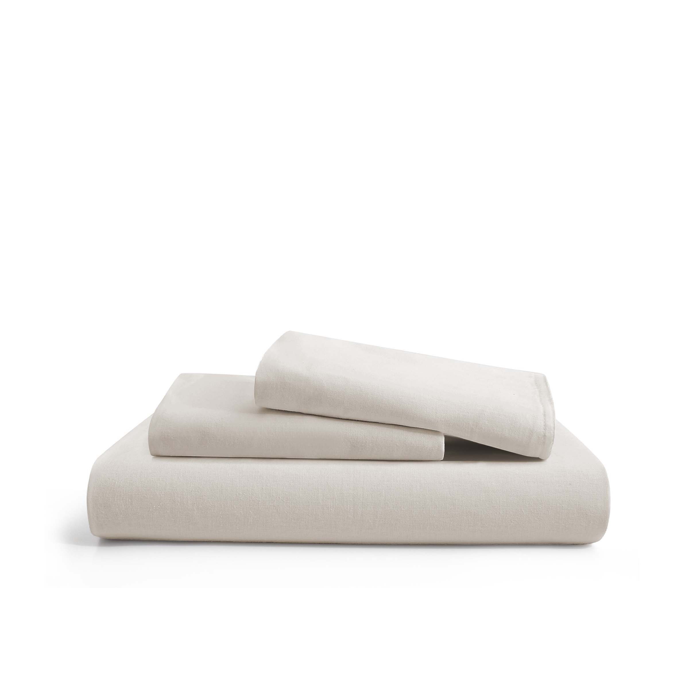 Linen Cotton Blend Duvet Cover Set with Pillowcases