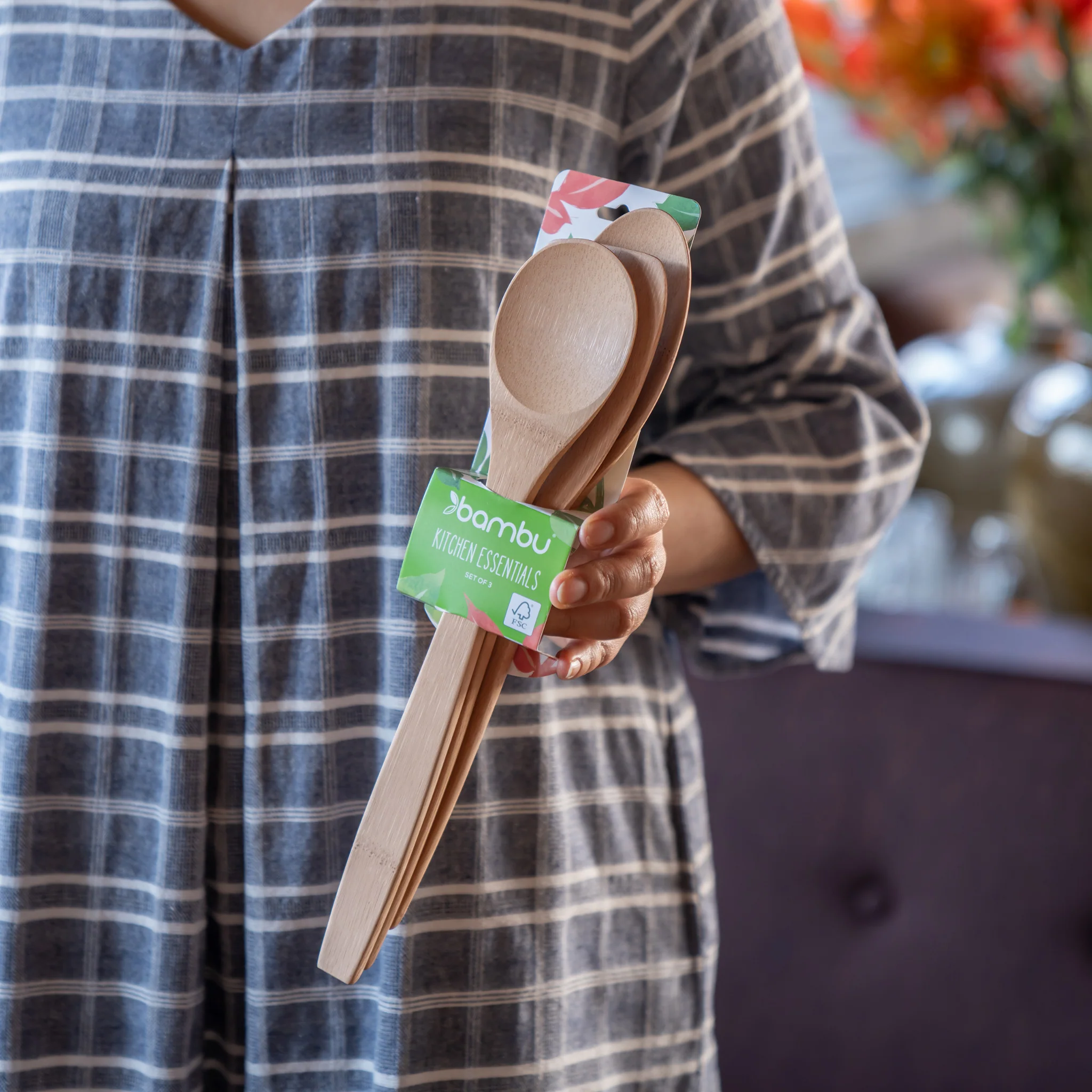 Kitchen Basics, Set of 3 Bamboo Cooking Utensils