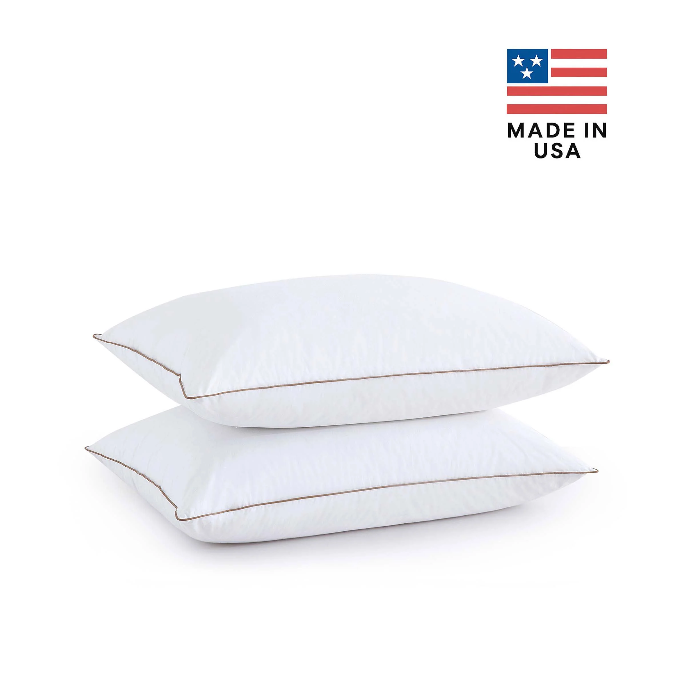 Puredown 2 Pack Natural Goose Down Feather Pillows