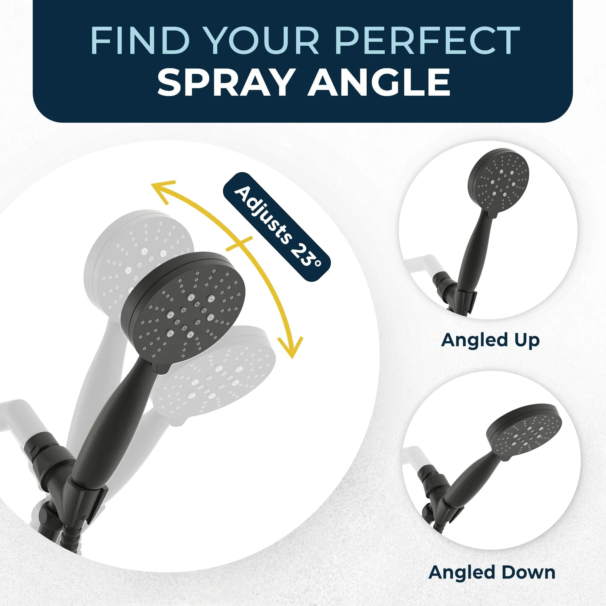 3-Spray Handheld Shower Head Set