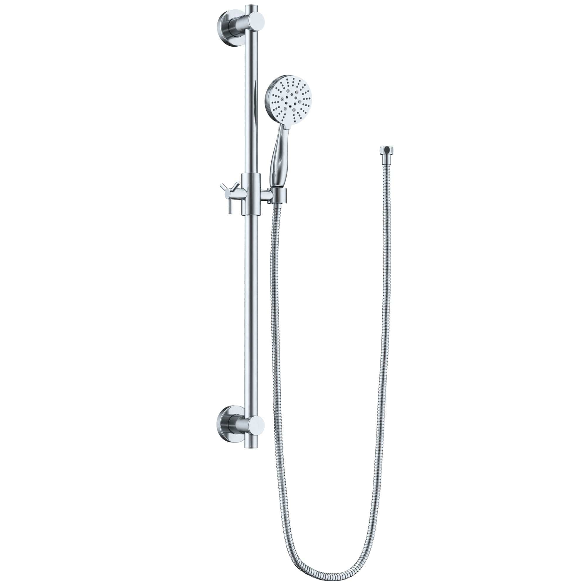 3-Spray Hand Held Shower Head Set with Slide Bar