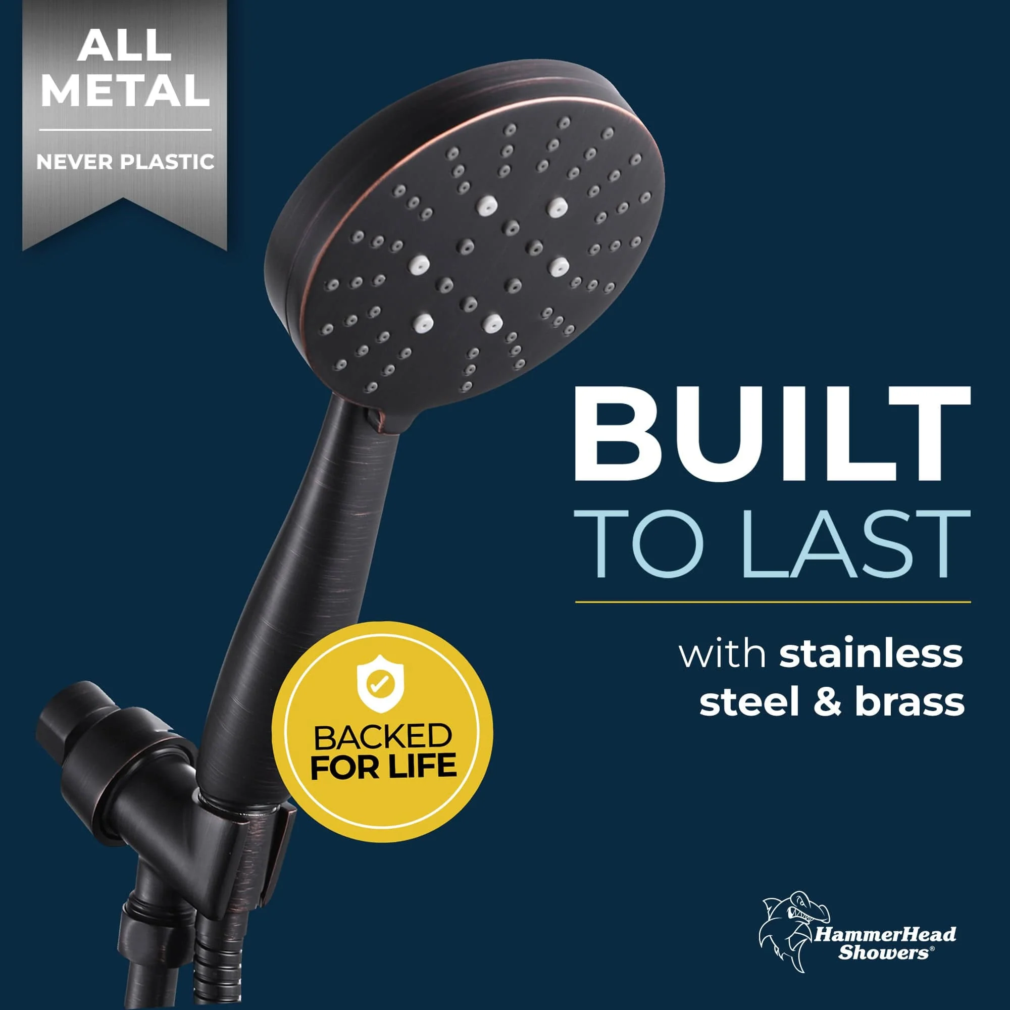 3-Spray Low Flow Handheld Shower Head Set