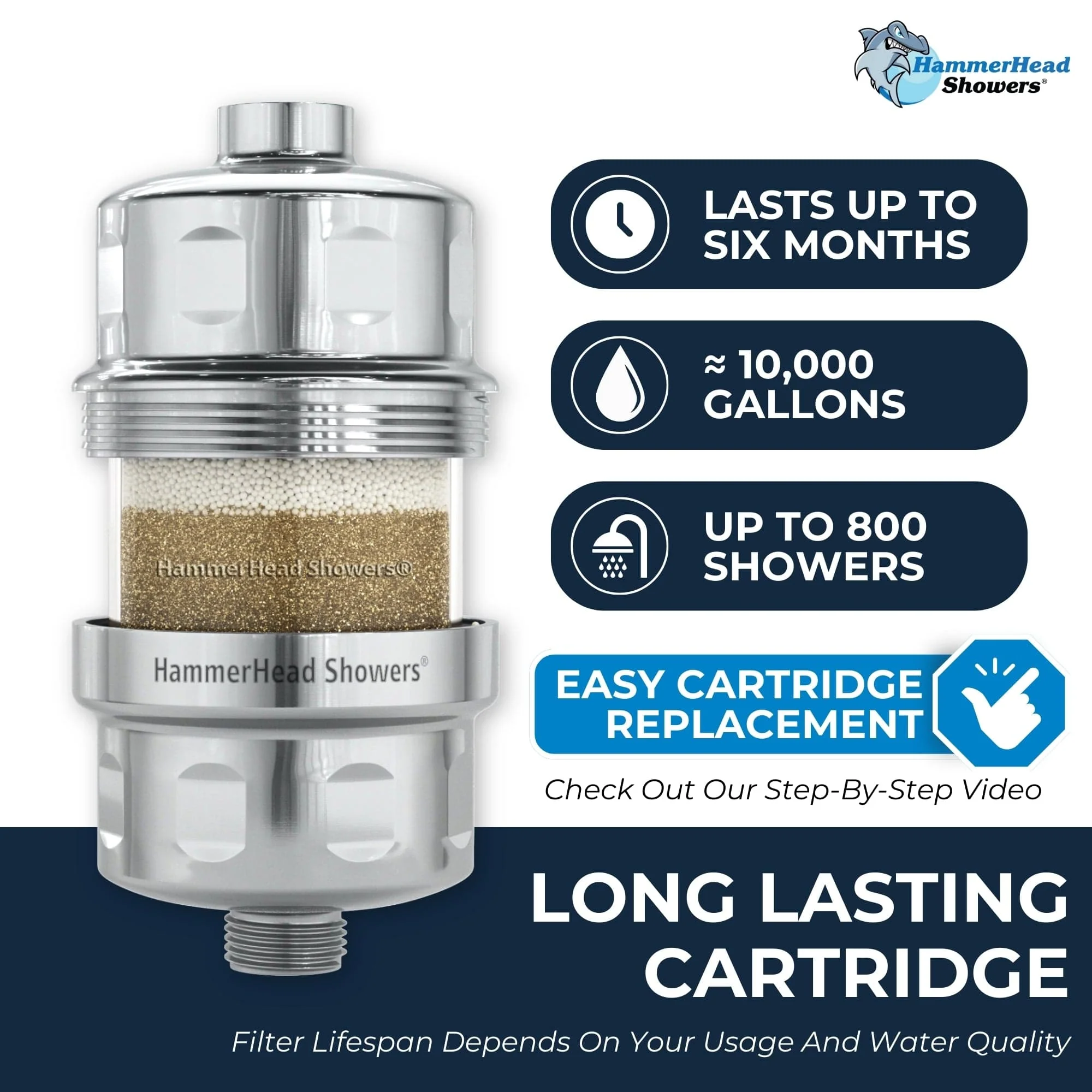 8 Inch Rain Shower Head with Shower Head Filter