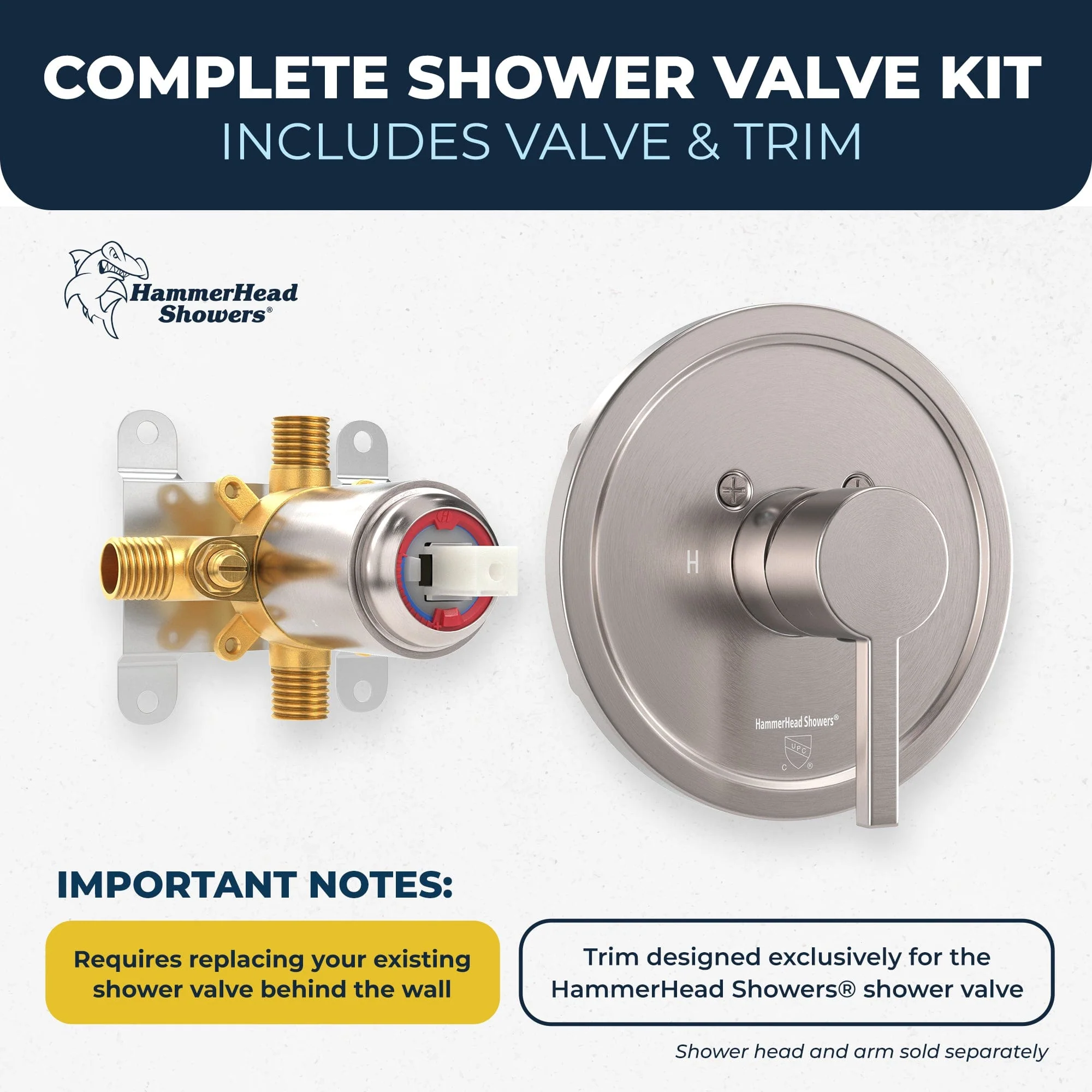 1-Handle Shower Valve with Trim Kit