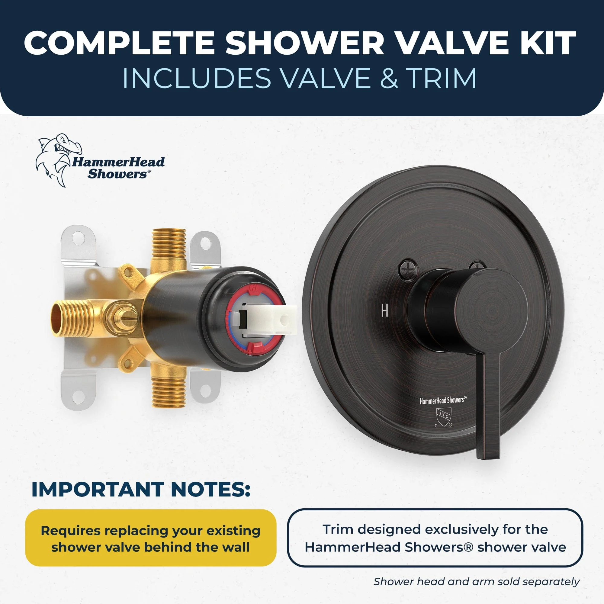 1-Handle Shower Valve with Trim Kit