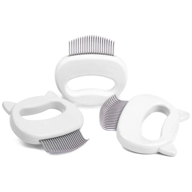(3 Pack Bundle) Cat Hair Removal Massaging Shell Comb