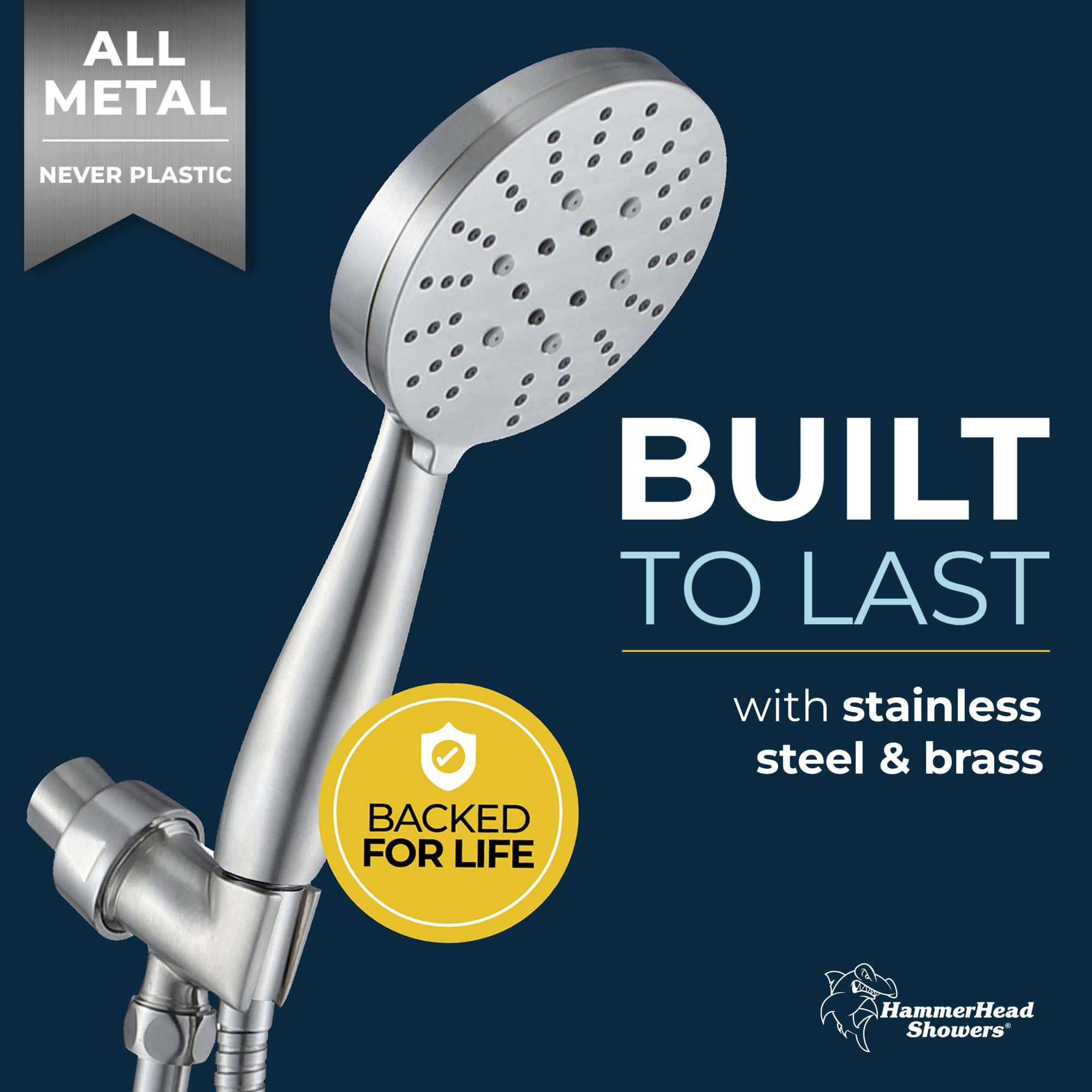 3-Spray Low Flow Handheld Shower Head Set