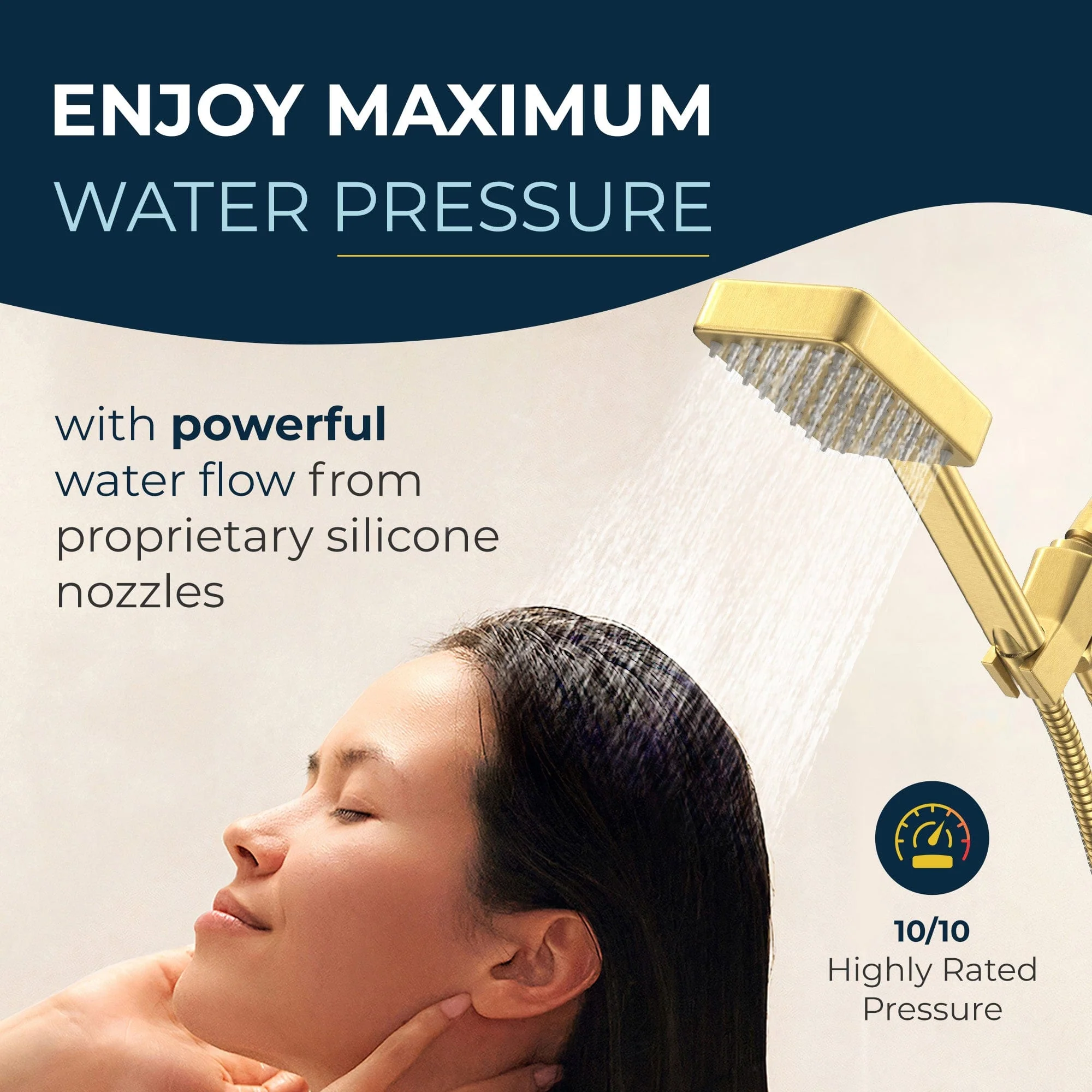 1- Spray Square Handheld Shower Set