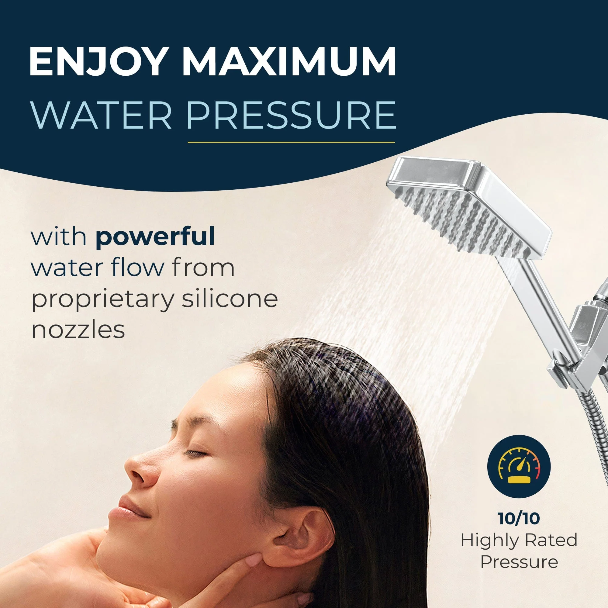 1- Spray Square Handheld Shower Set