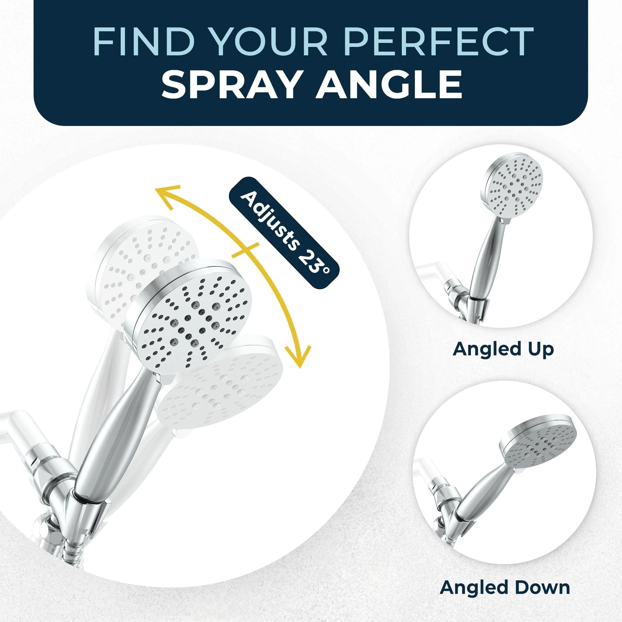 3-Spray Handheld Shower Head Set