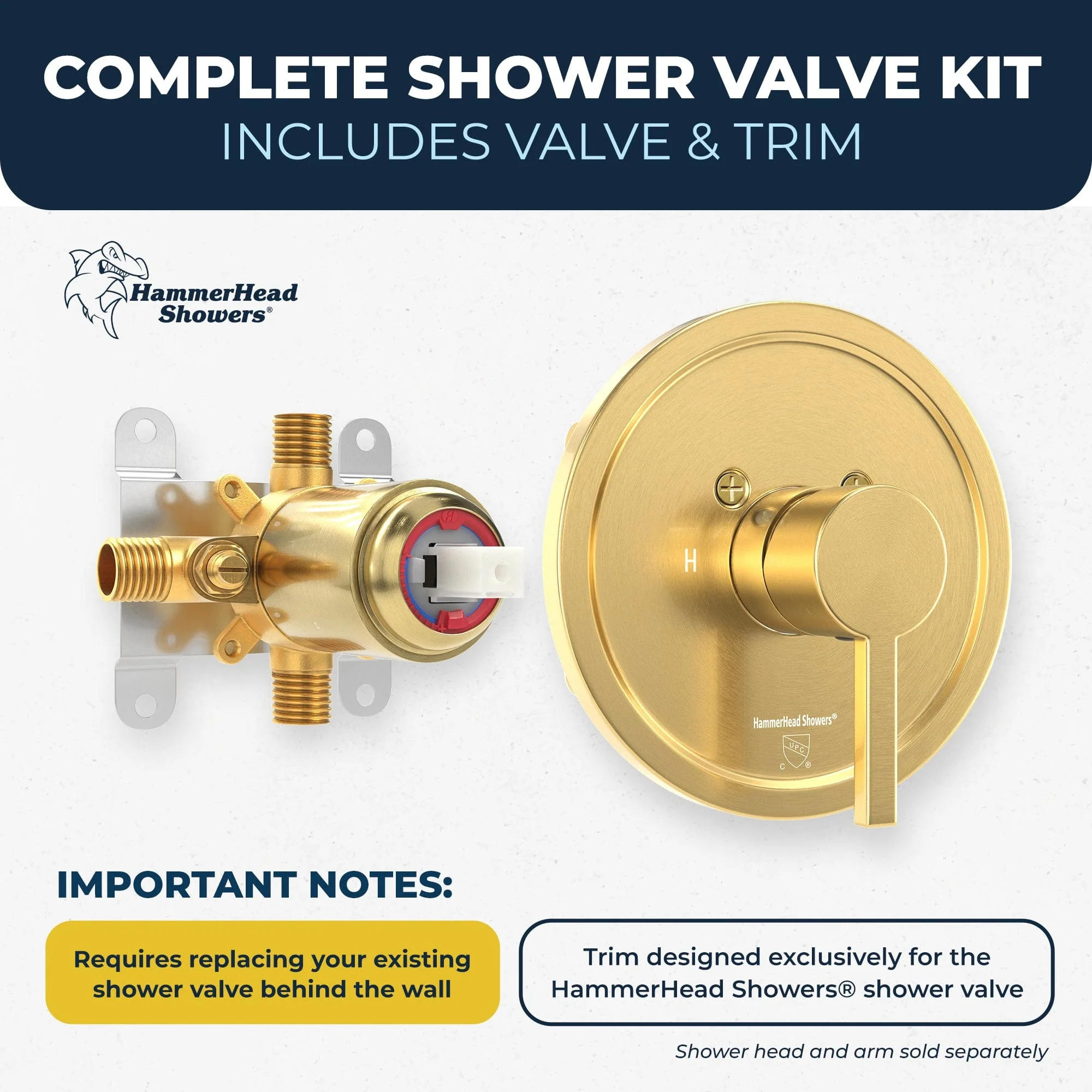 1-Handle Shower Valve with Trim Kit