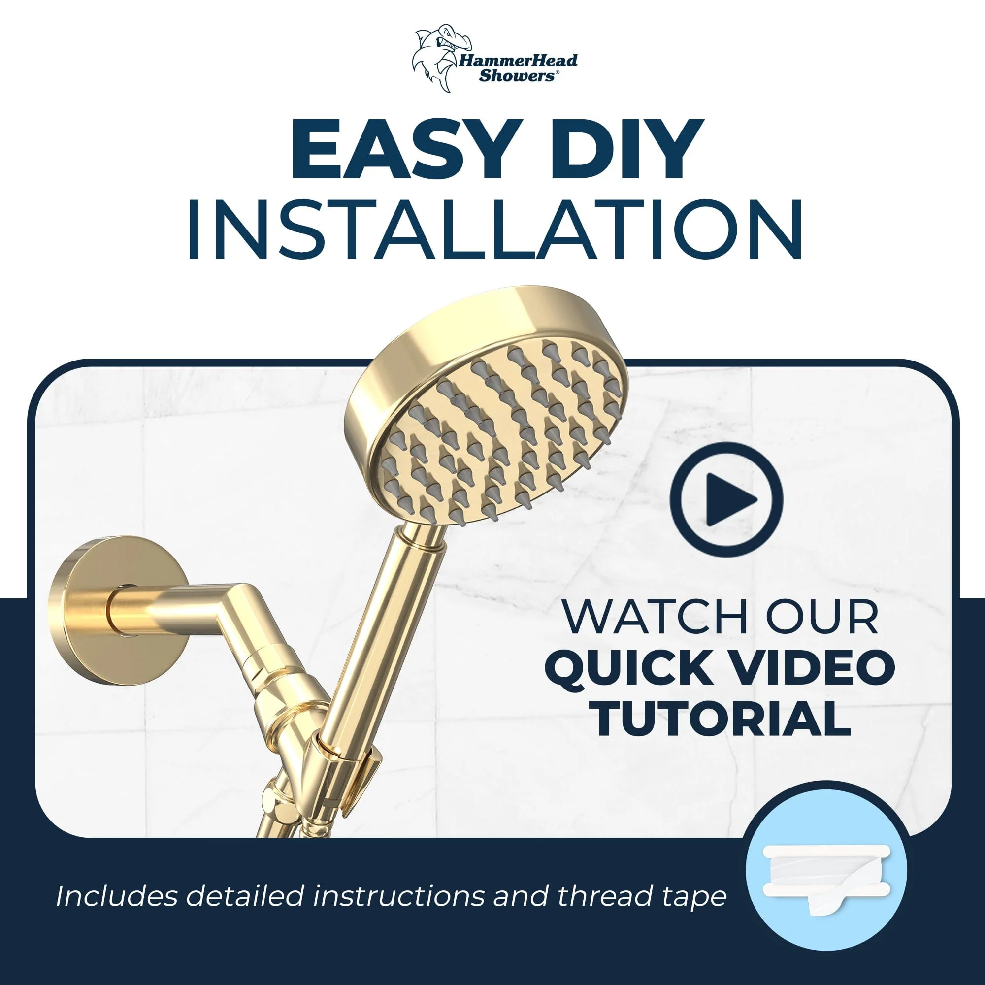 1-Spray Handheld Shower Head Set