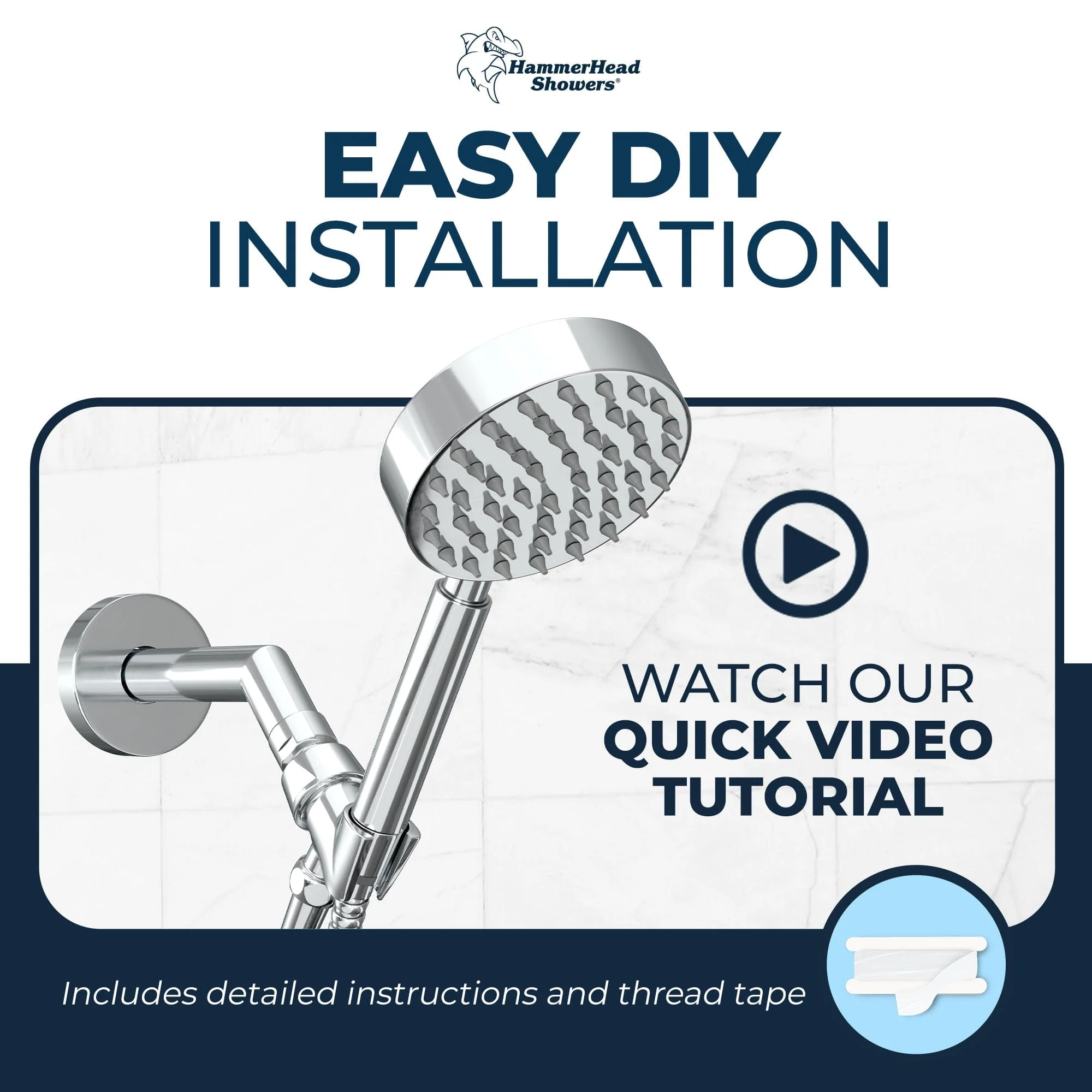 1-Spray Handheld Shower Head Set