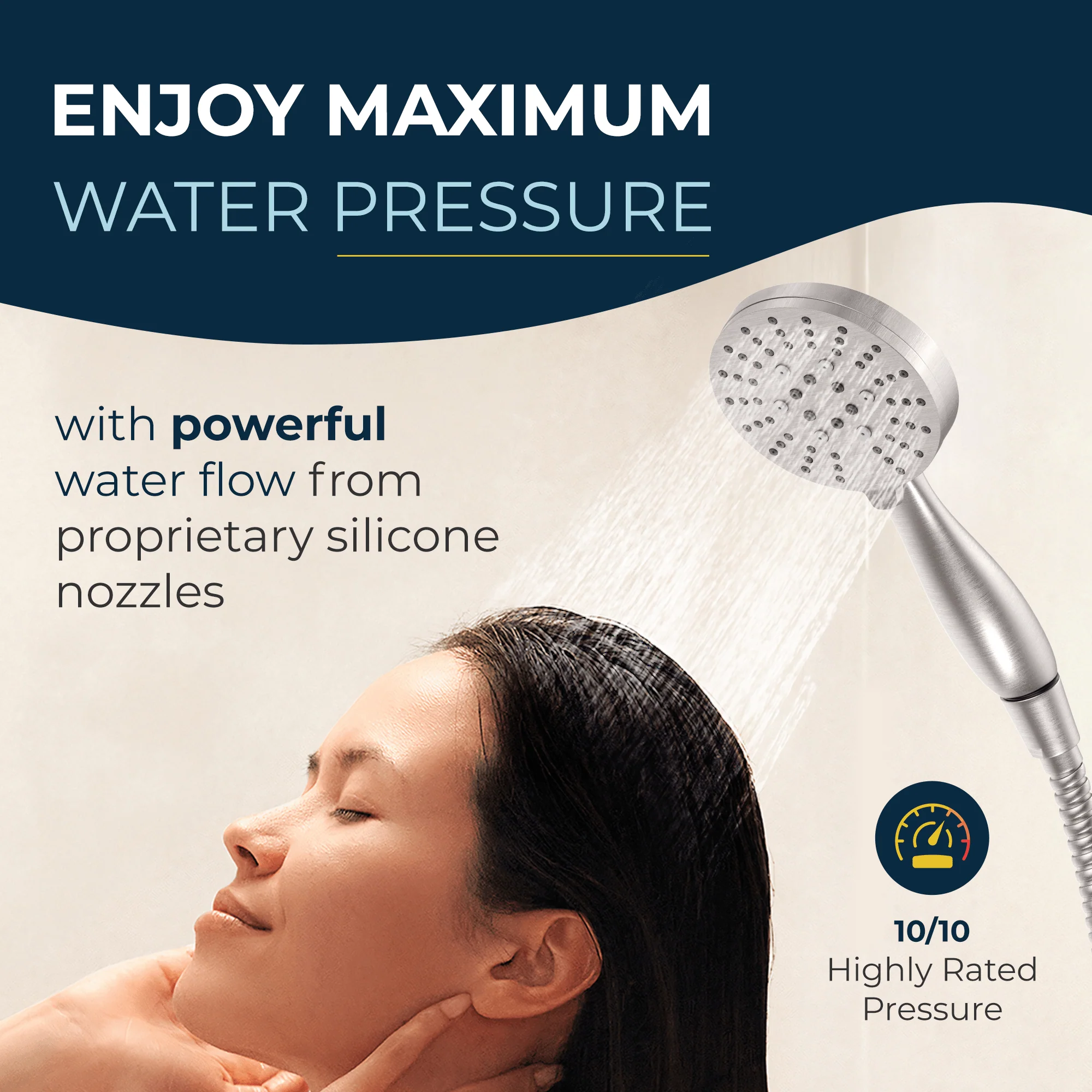 3-Spray Low Flow Handheld Shower Head Set
