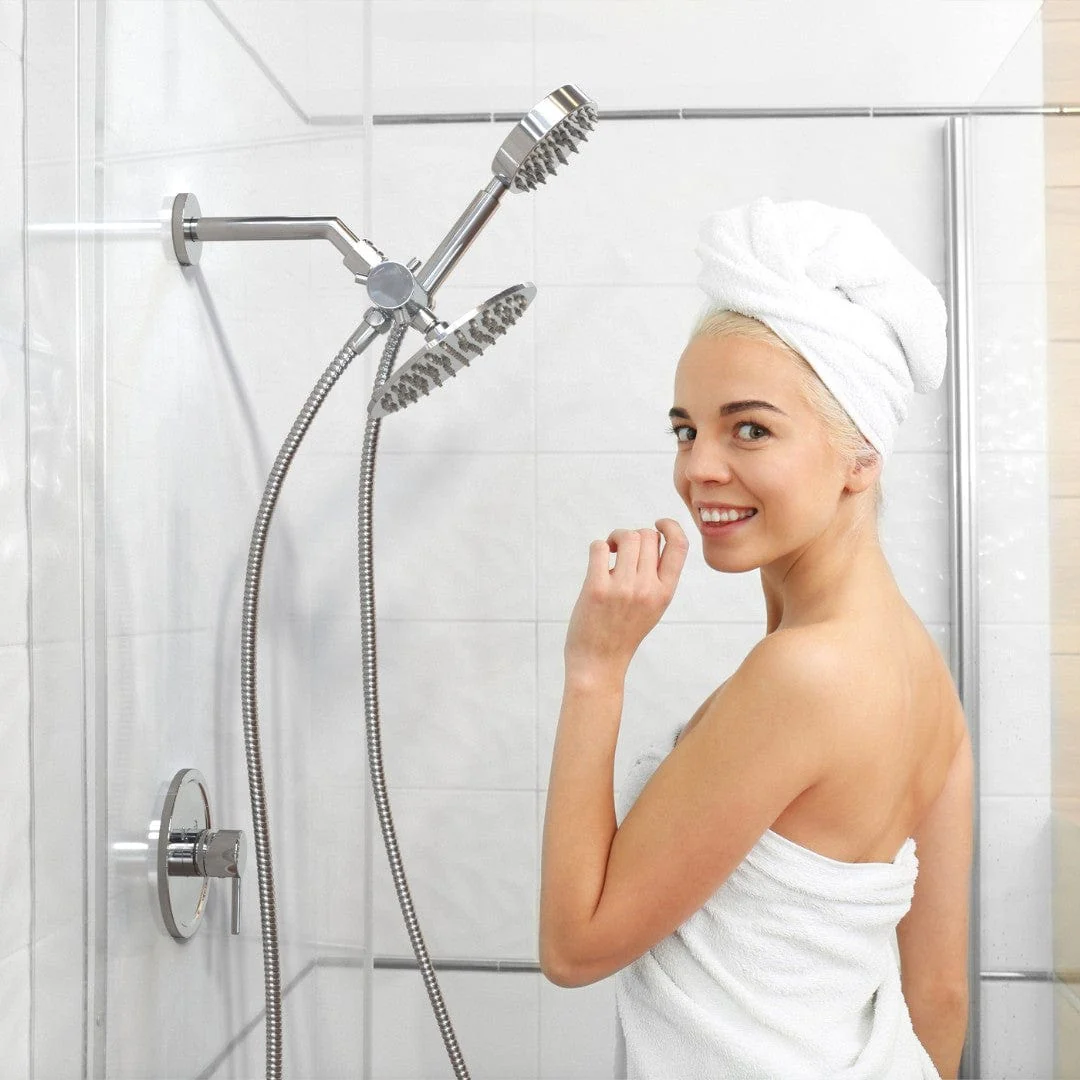 1-Handle Valve and Trim Shower System wtih Dual Shower Head