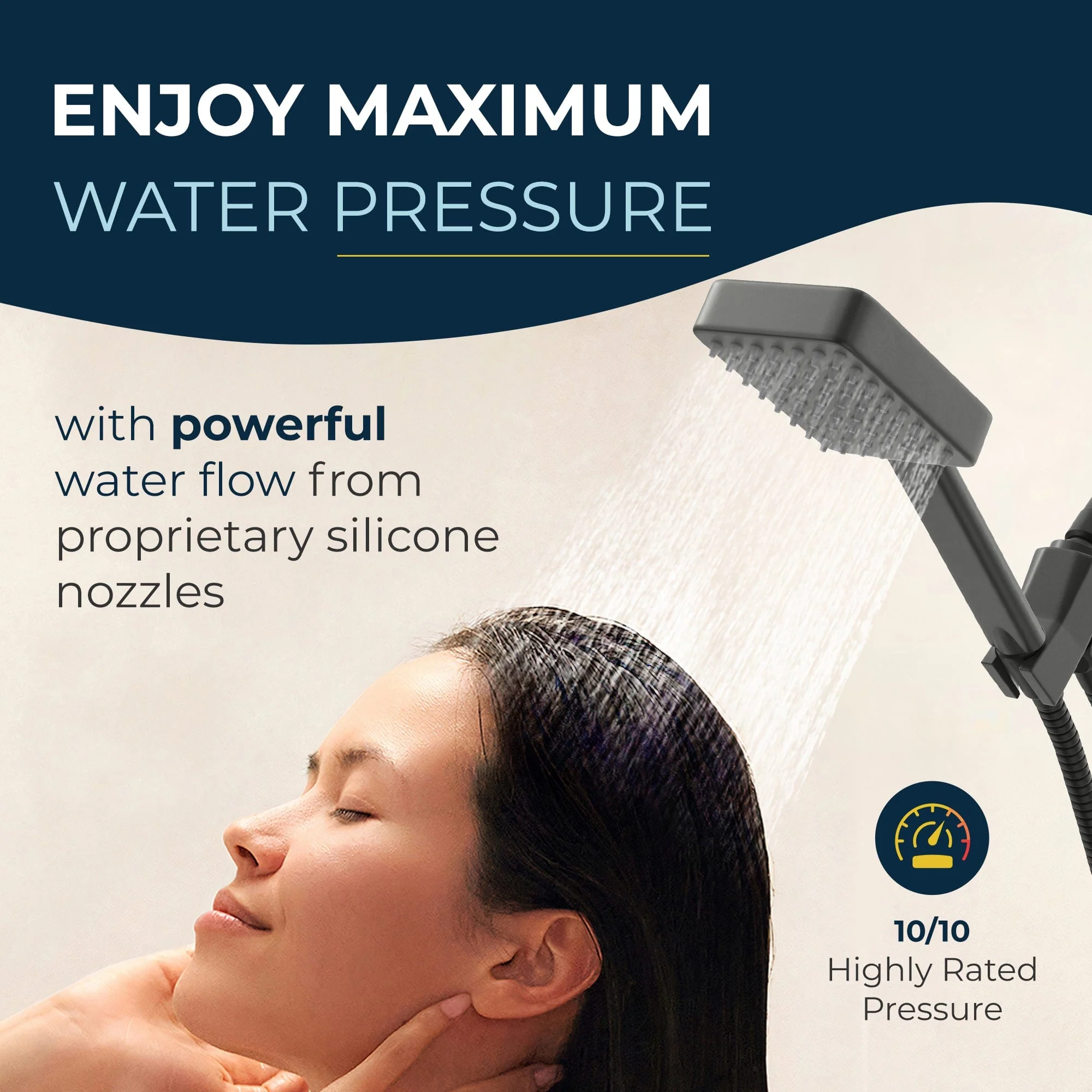 1- Spray Square Handheld Shower Set