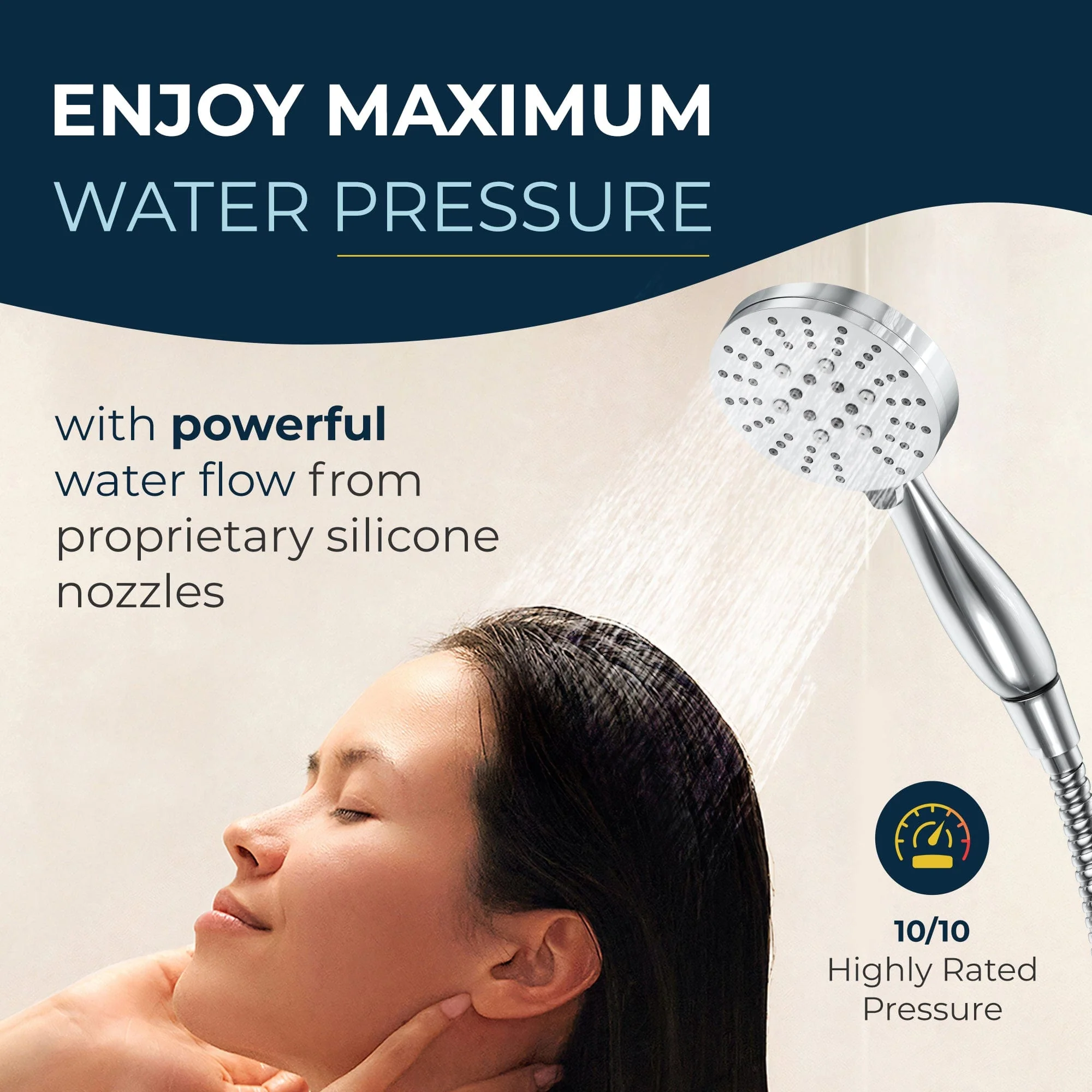 3-Spray Low Flow Handheld Shower Head Set