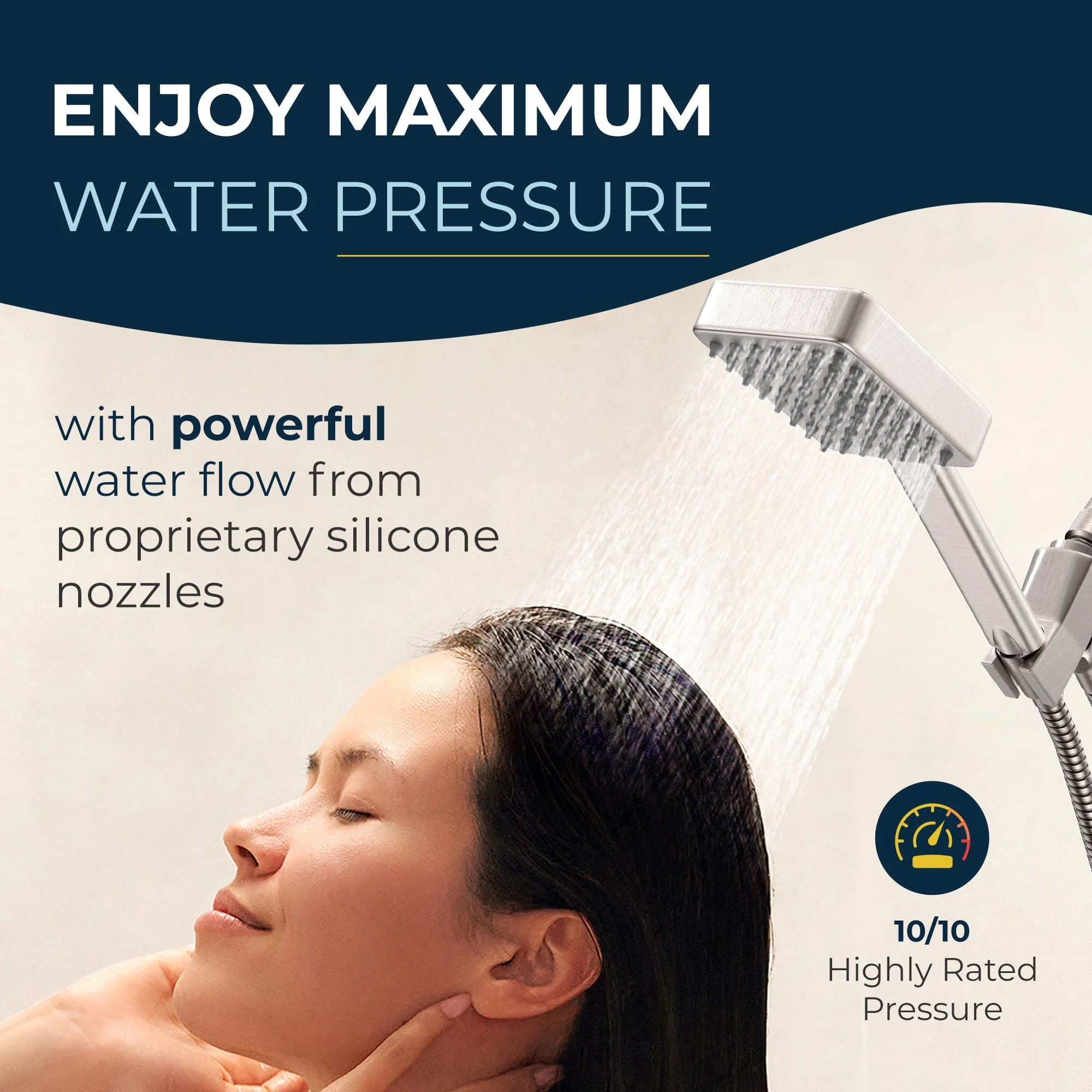 1- Spray Square Handheld Shower Set