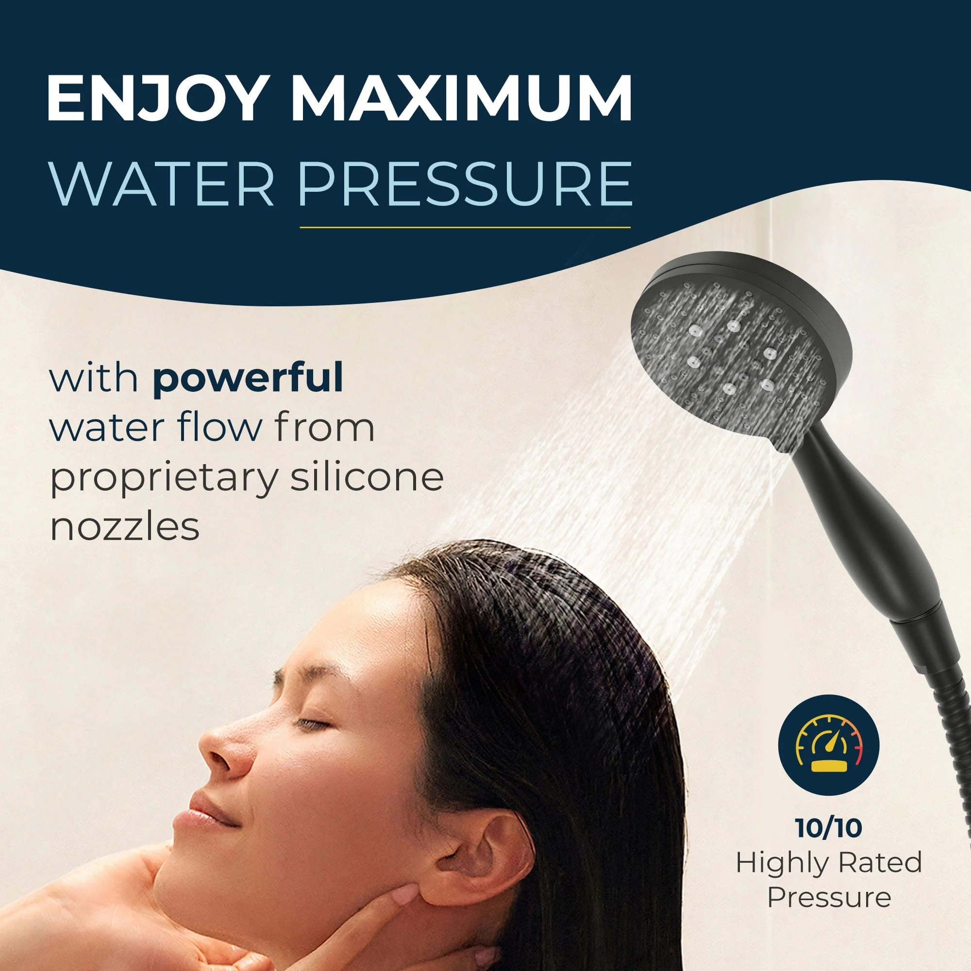 3-Spray Handheld Shower Head Set