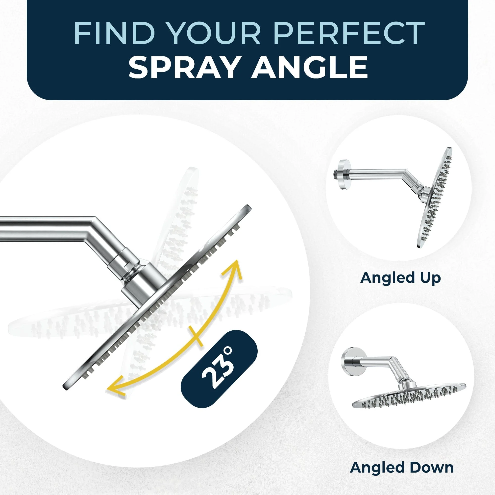 8 Inch Rain Shower Head with Shower Head Filter