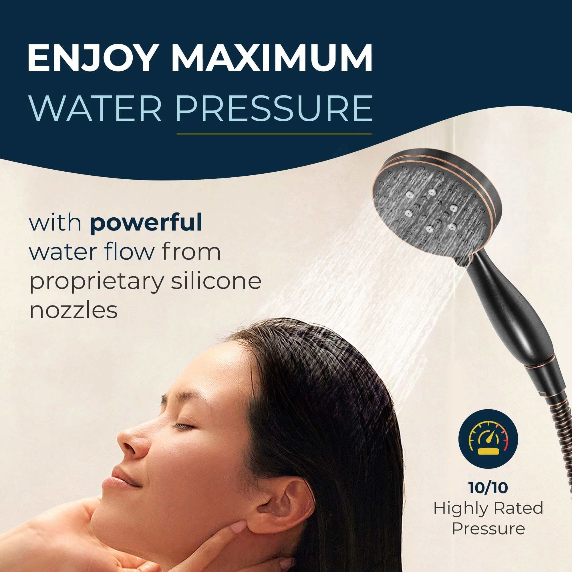 3-Spray Handheld Shower Head Set