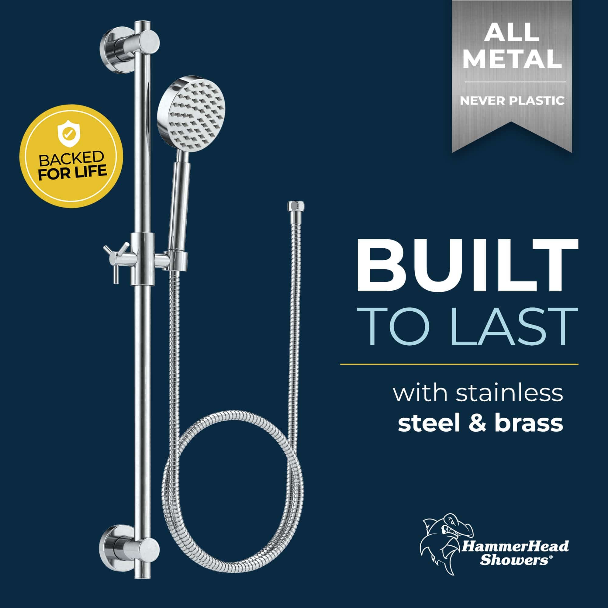 Slide Bar with Handheld Shower Head Set