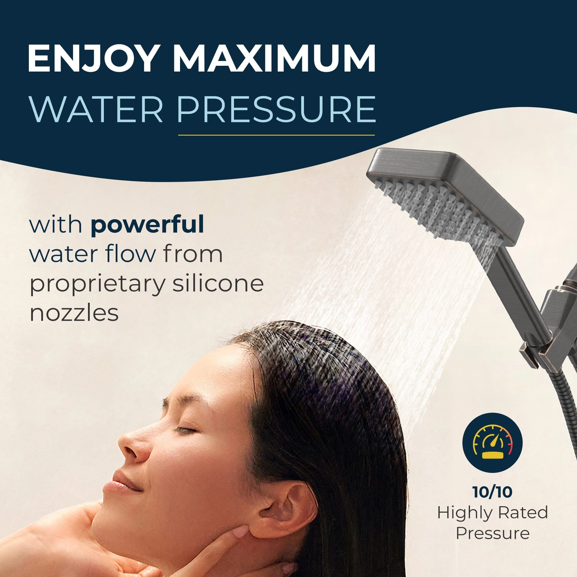 1- Spray Square Handheld Shower Set