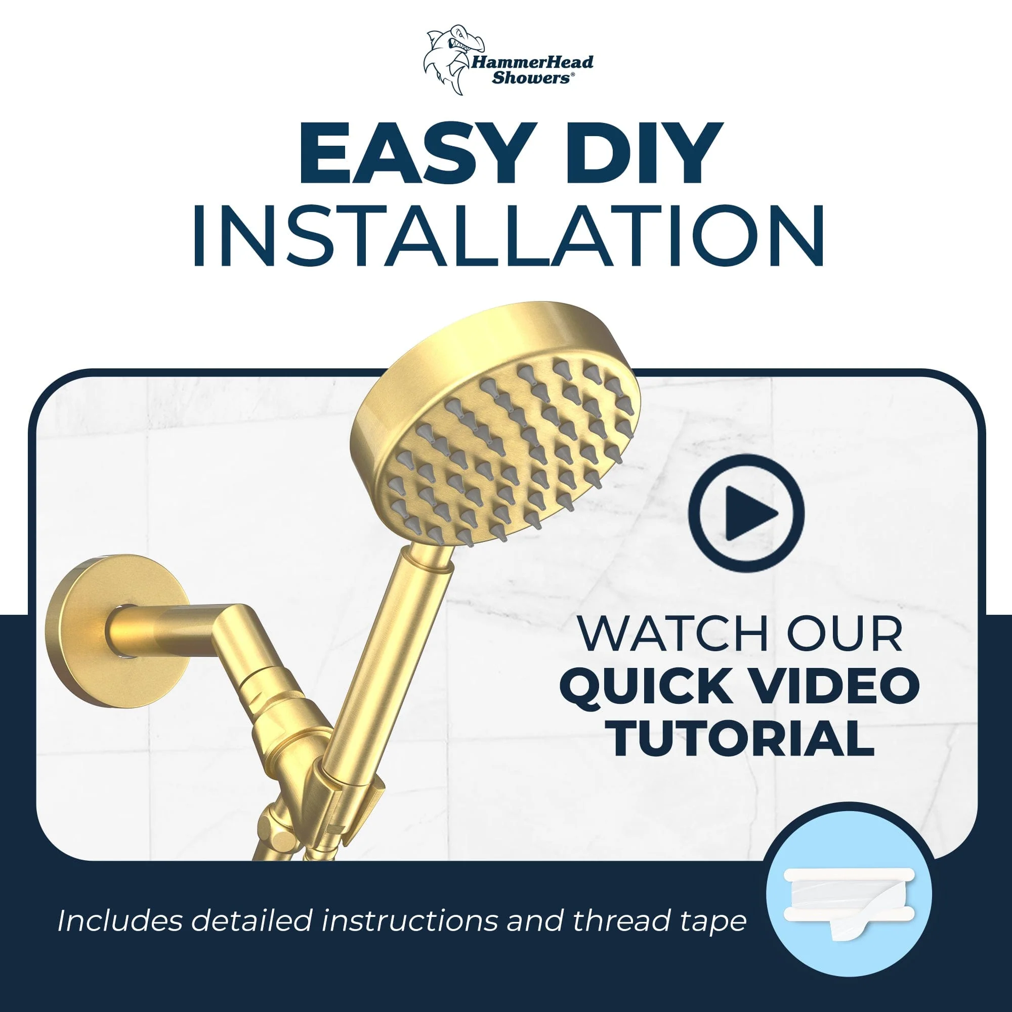 1-Spray Handheld Shower Head Set