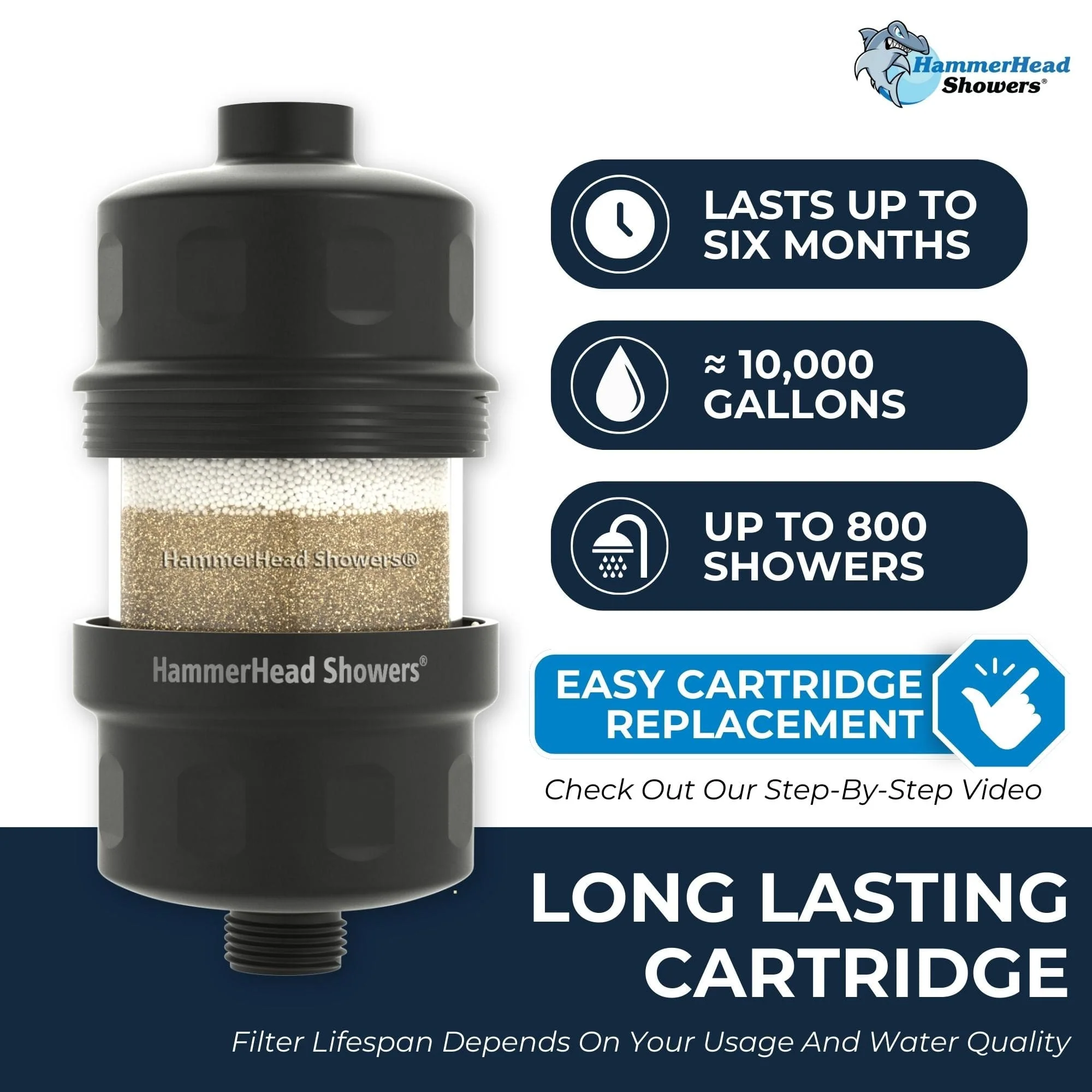 8 Inch Rain Shower Head with Shower Head Filter