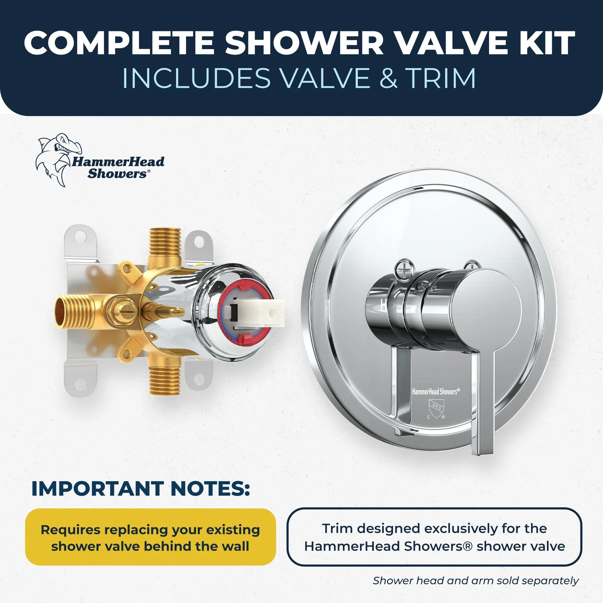 1-Handle Shower Valve with Trim Kit