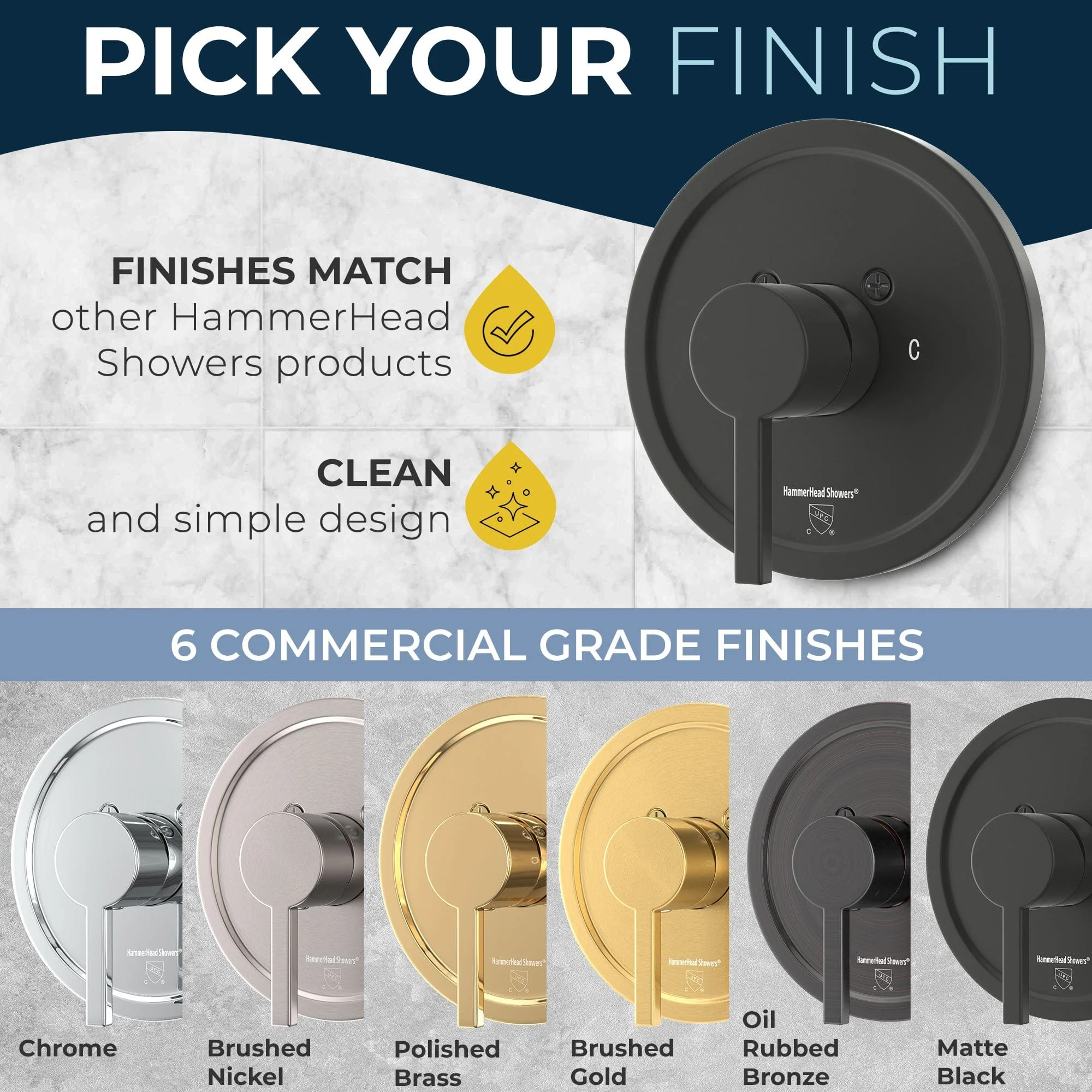 1-Handle Shower Valve with Trim Kit