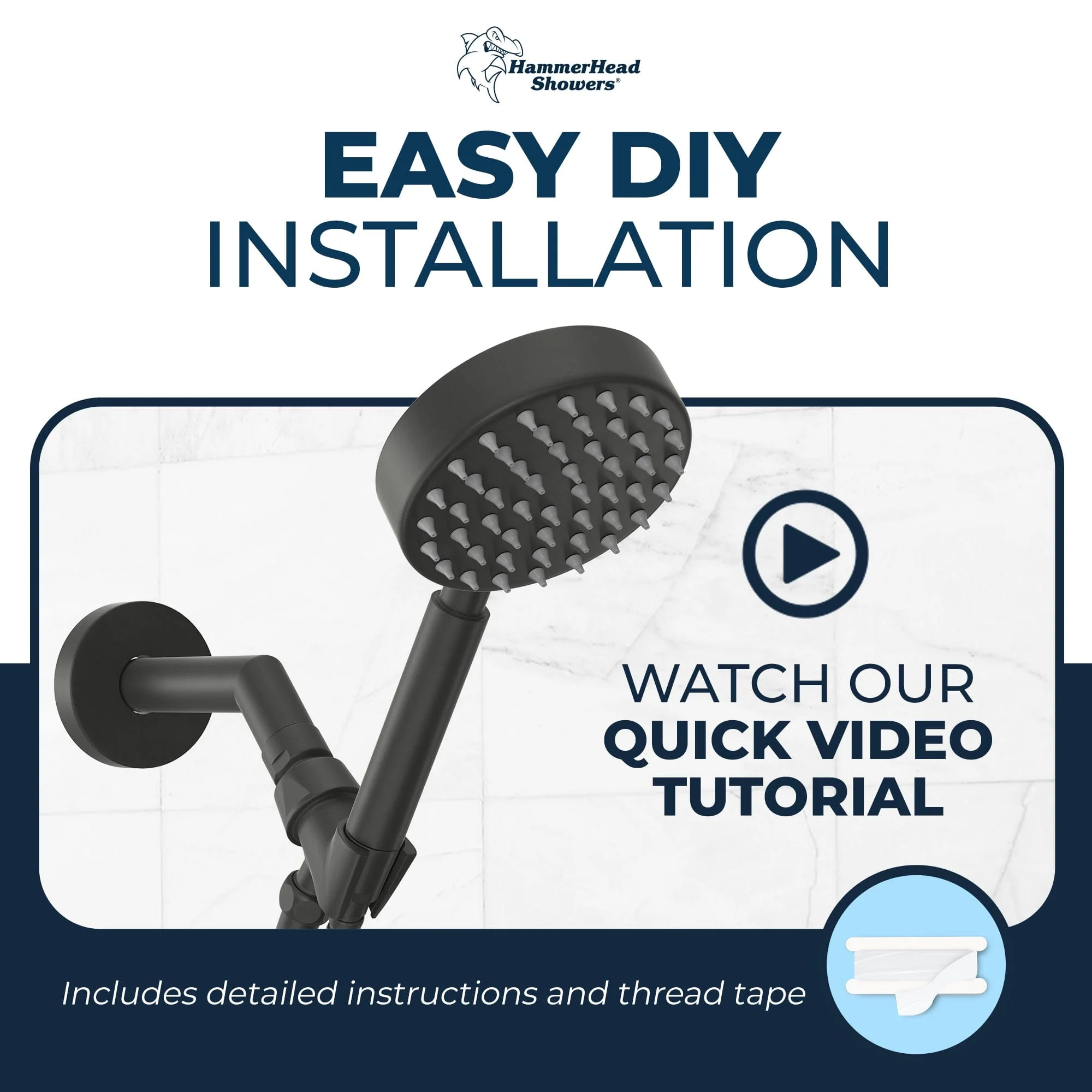 1-Spray Handheld Shower Head Set