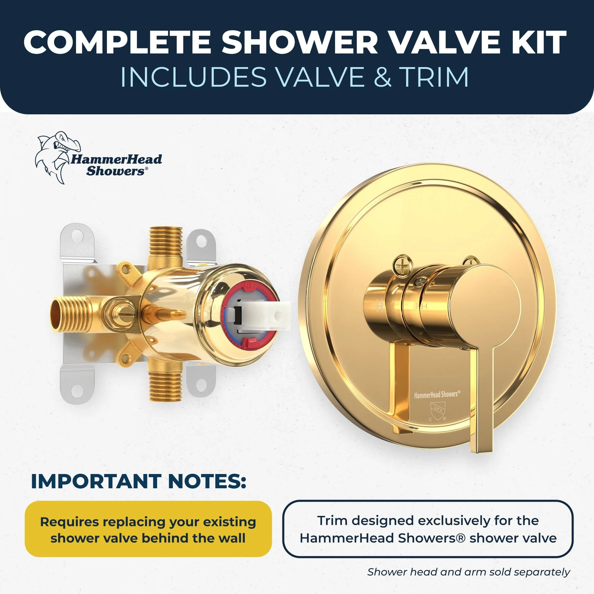 1-Handle Shower Valve with Trim Kit