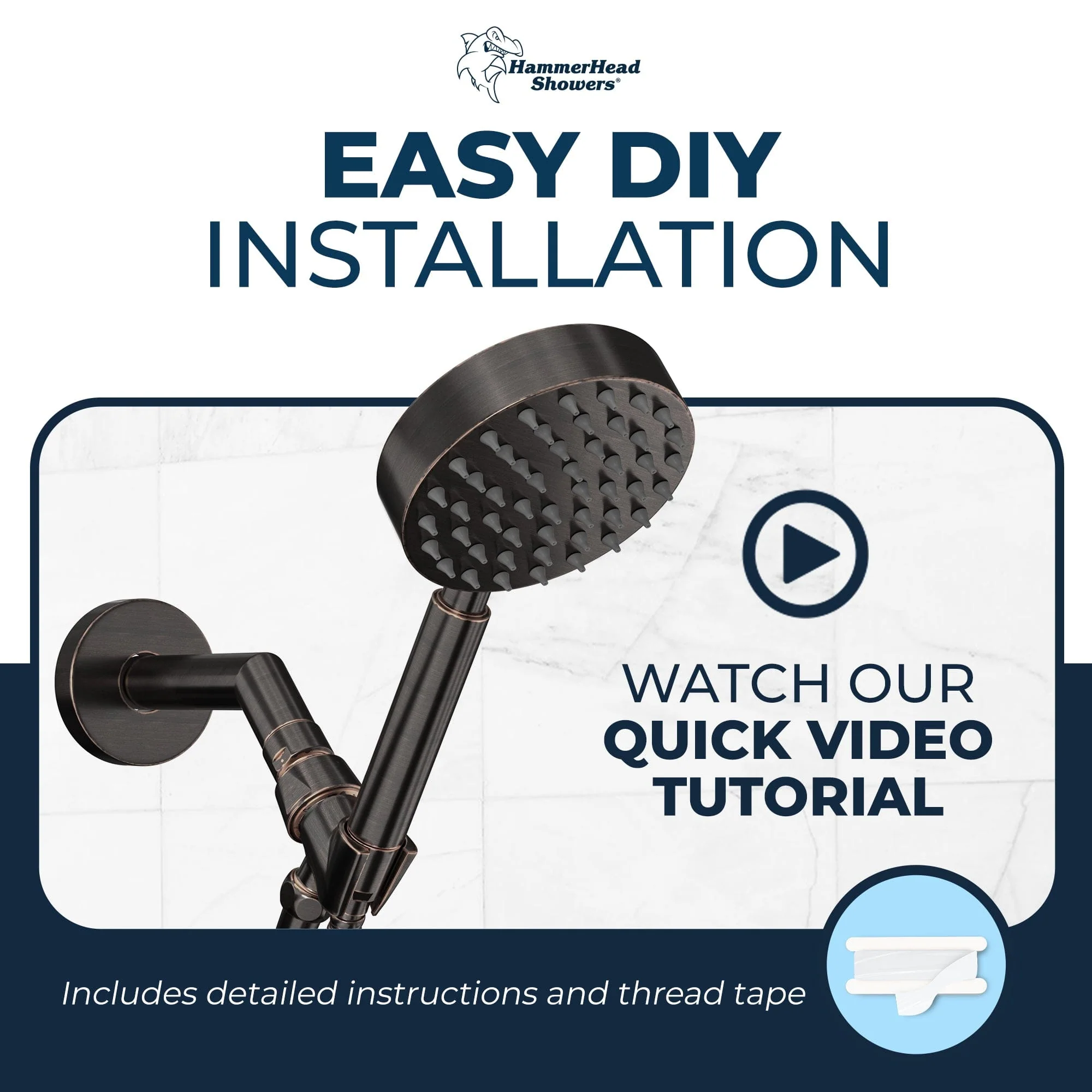 1-Spray Handheld Shower Head Set