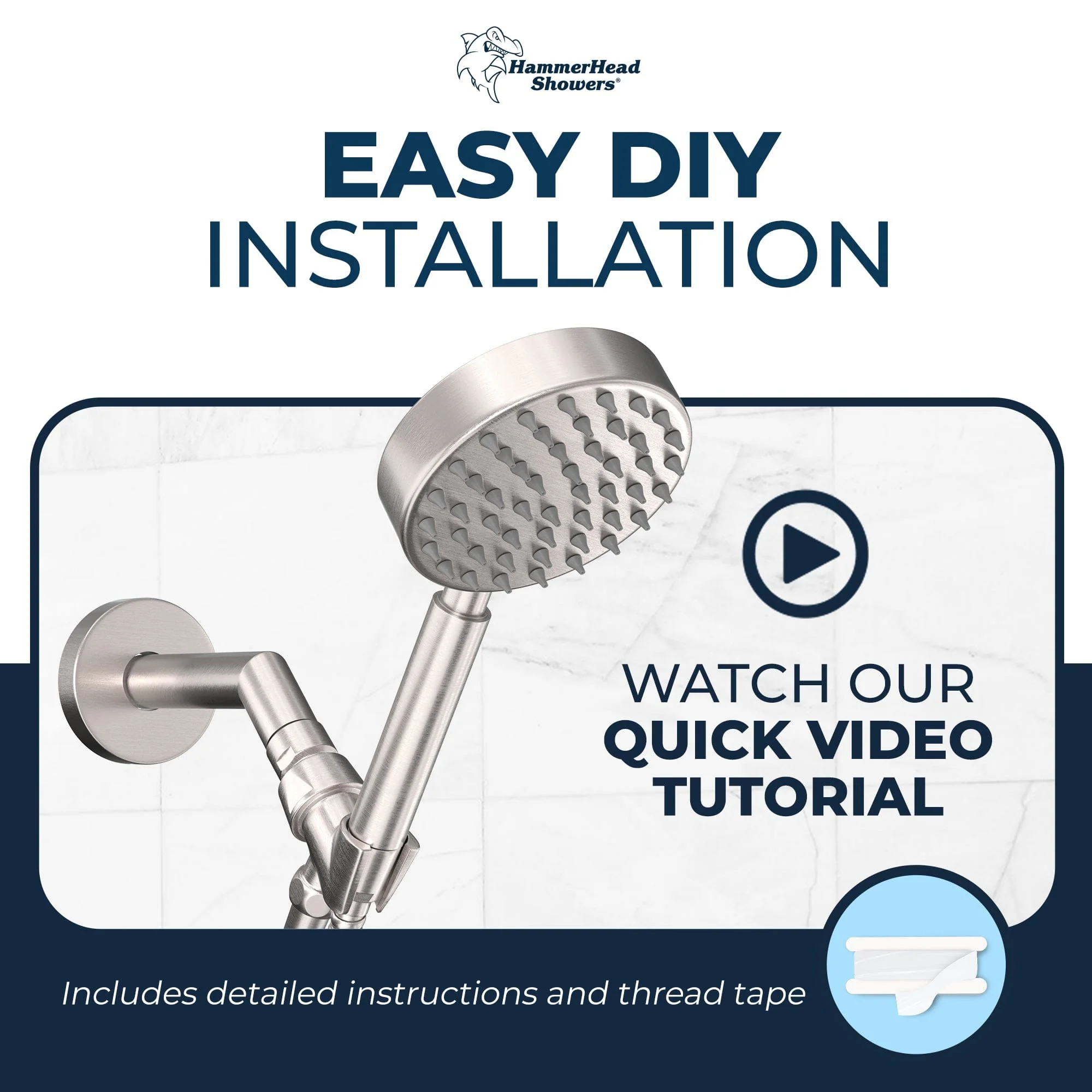 1-Spray Handheld Shower Head Set