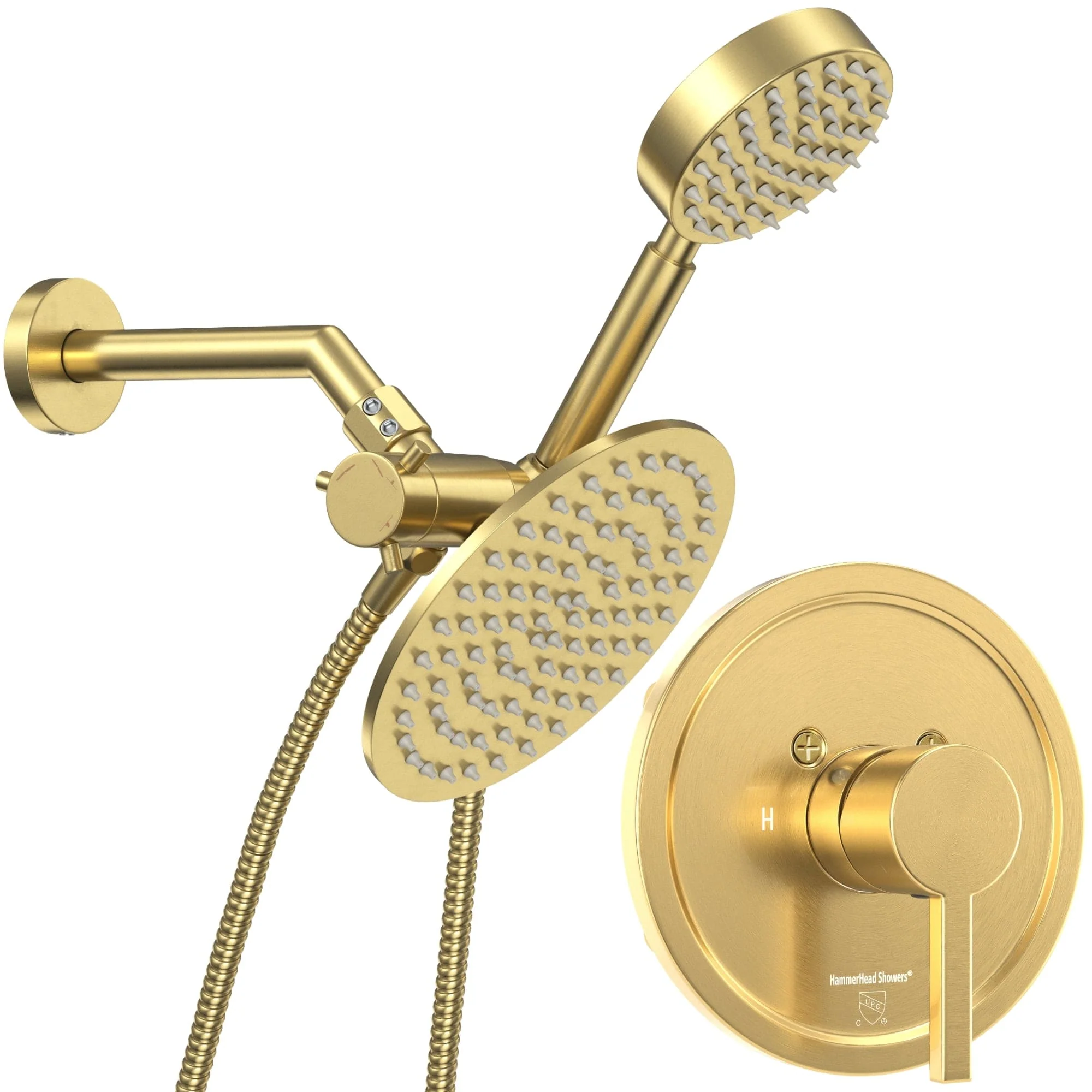 1-Handle Valve and Trim Shower System wtih Dual Shower Head