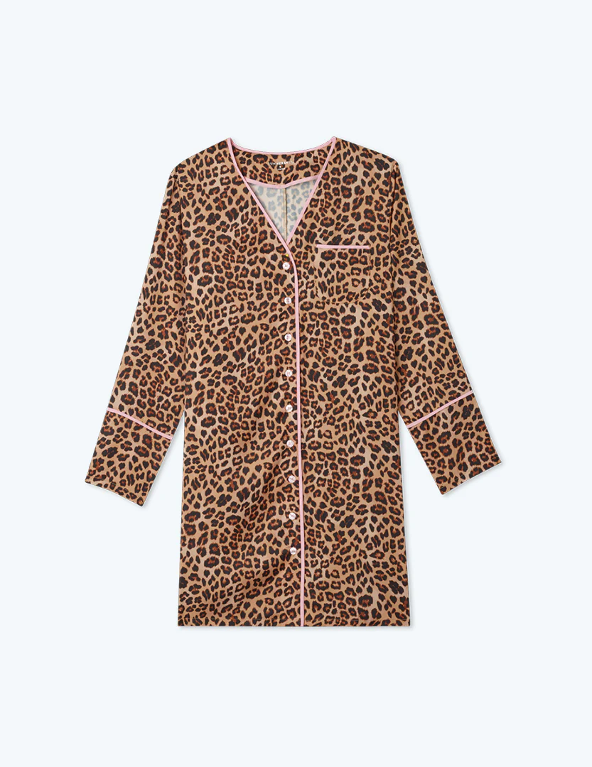 The Cloud 9 Boyfriend Sleep Shirt - Leopard