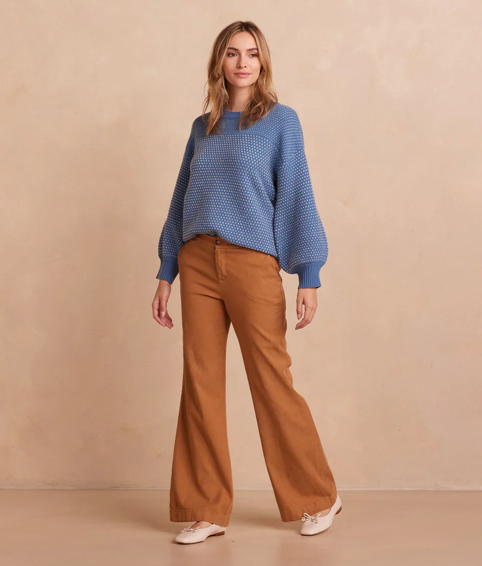 The Easy High-Waisted Flare Pant - Chai