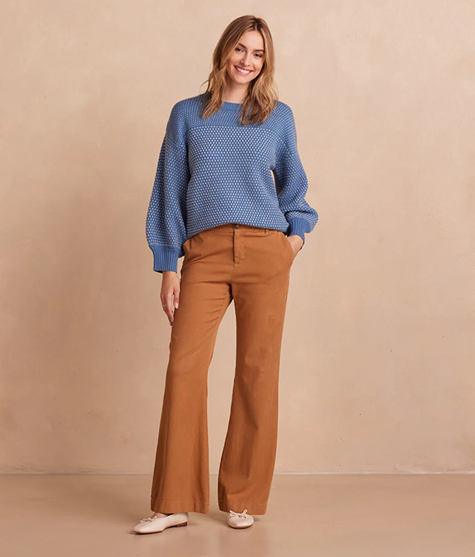 The Easy High-Waisted Flare Pant - Chai