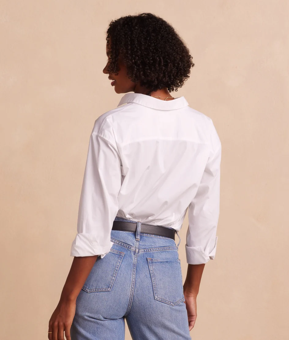 The Perfect Boyfriend Shirt - White Sand