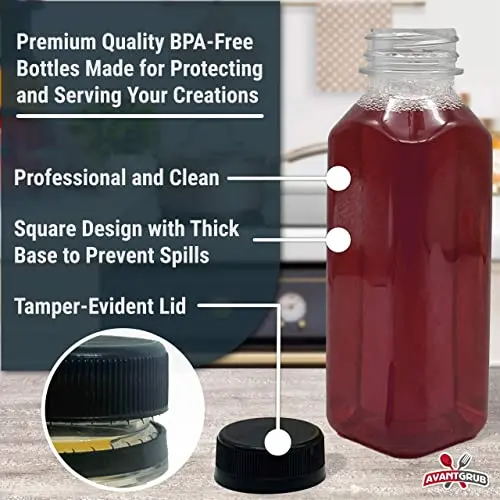 1000ml Odorless PET Plastic Bottles with Tight Grip Lid for Multiple Servings