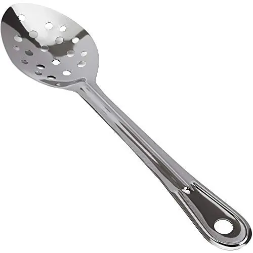 11-inch Stainless Steel Serving Spoon Set, Slotted and Perforated, Professional Grade