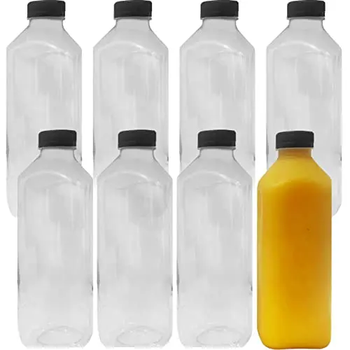 1000ml Odorless PET Plastic Bottles with Tight Grip Lid for Multiple Servings