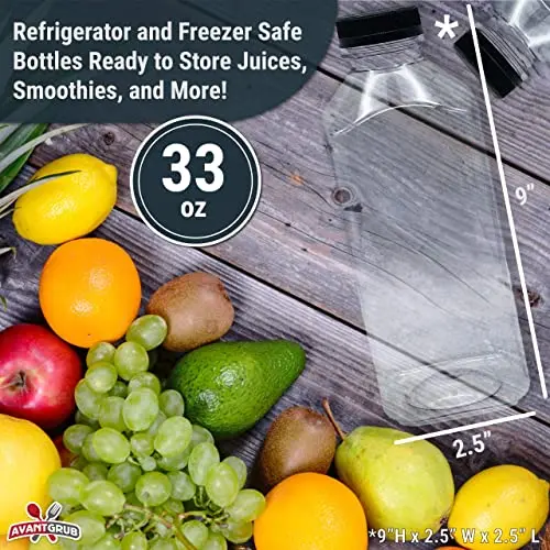 1000ml Odorless PET Plastic Bottles with Tight Grip Lid for Multiple Servings