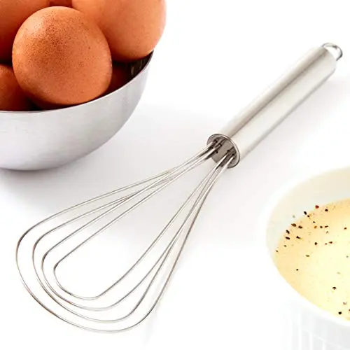 10 Stainless Steel Flat Whisk | Scratch-Resistant | Easy Clean | Kitchen Accessory