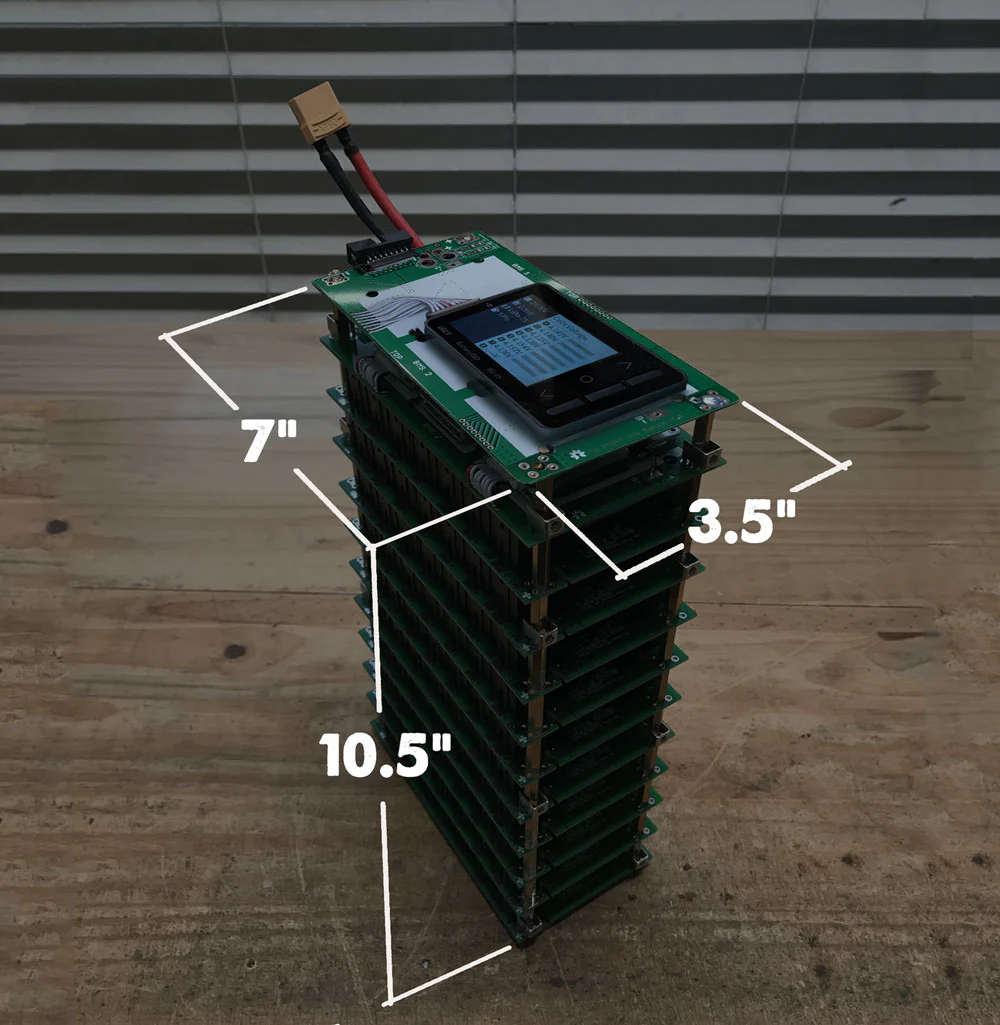 DIY 18650 Battery Module 10x Populated