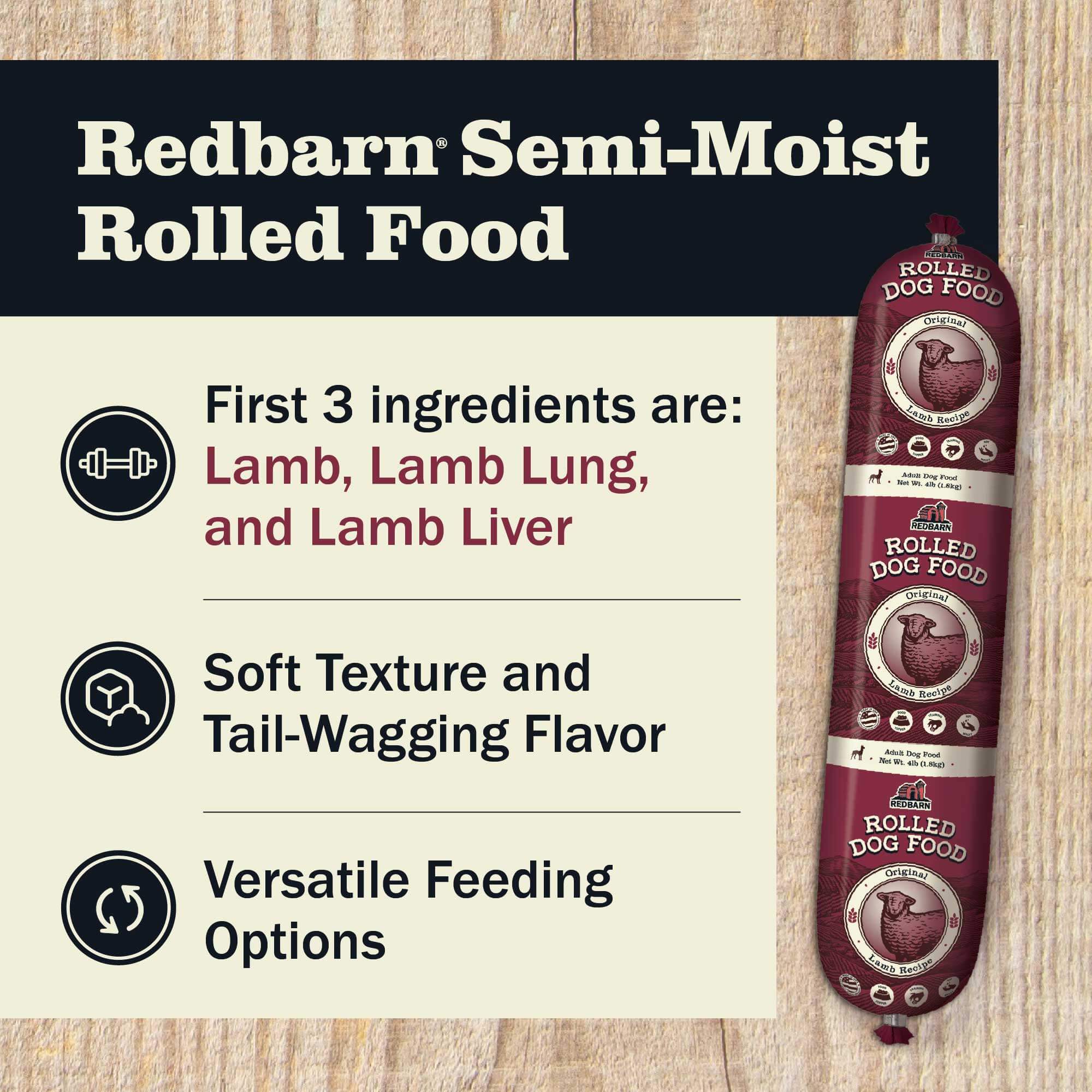 Semi-Moist Rolled Food Lamb Recipe