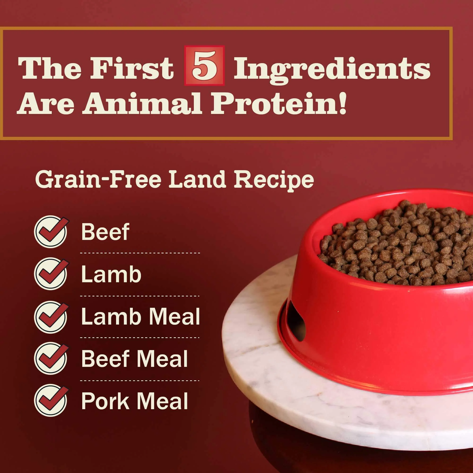 First-Five Kibble Grain-Free Land Recipe