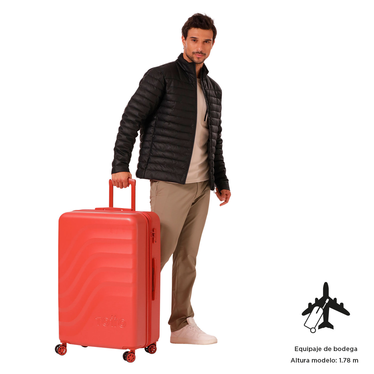 Maleta de viaje grande 360 Bazy+ L Roja